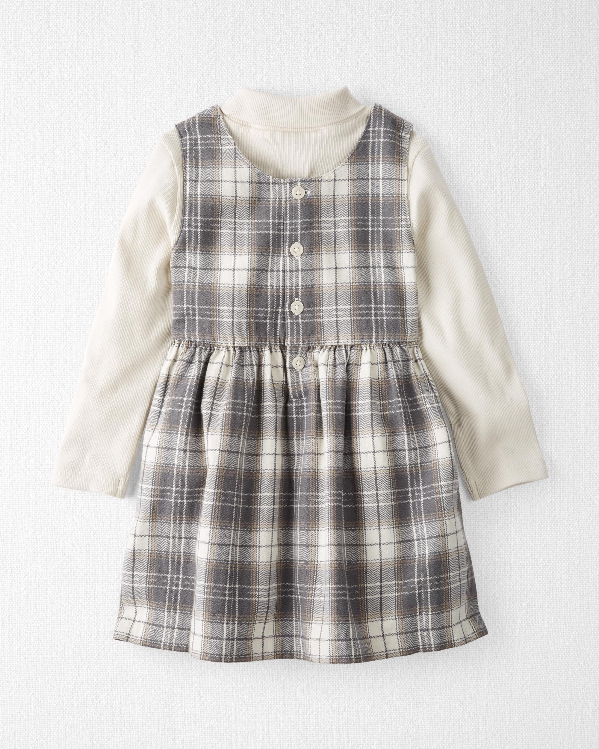 Brown Plaid Sweet Cream authentic Toddler 2