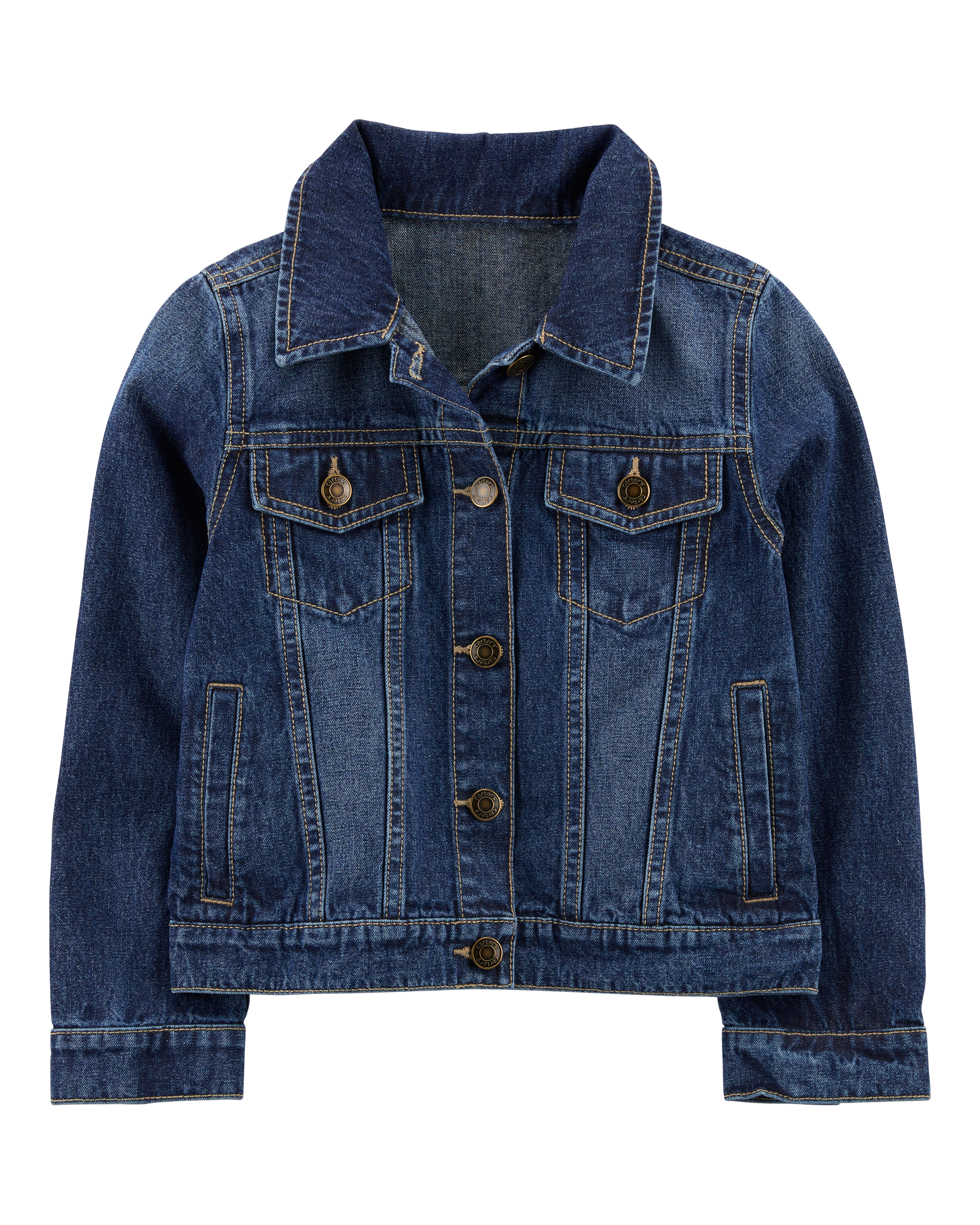 Kid Basic Denim Jacket - Dark Wash, image 1 of 4 slides