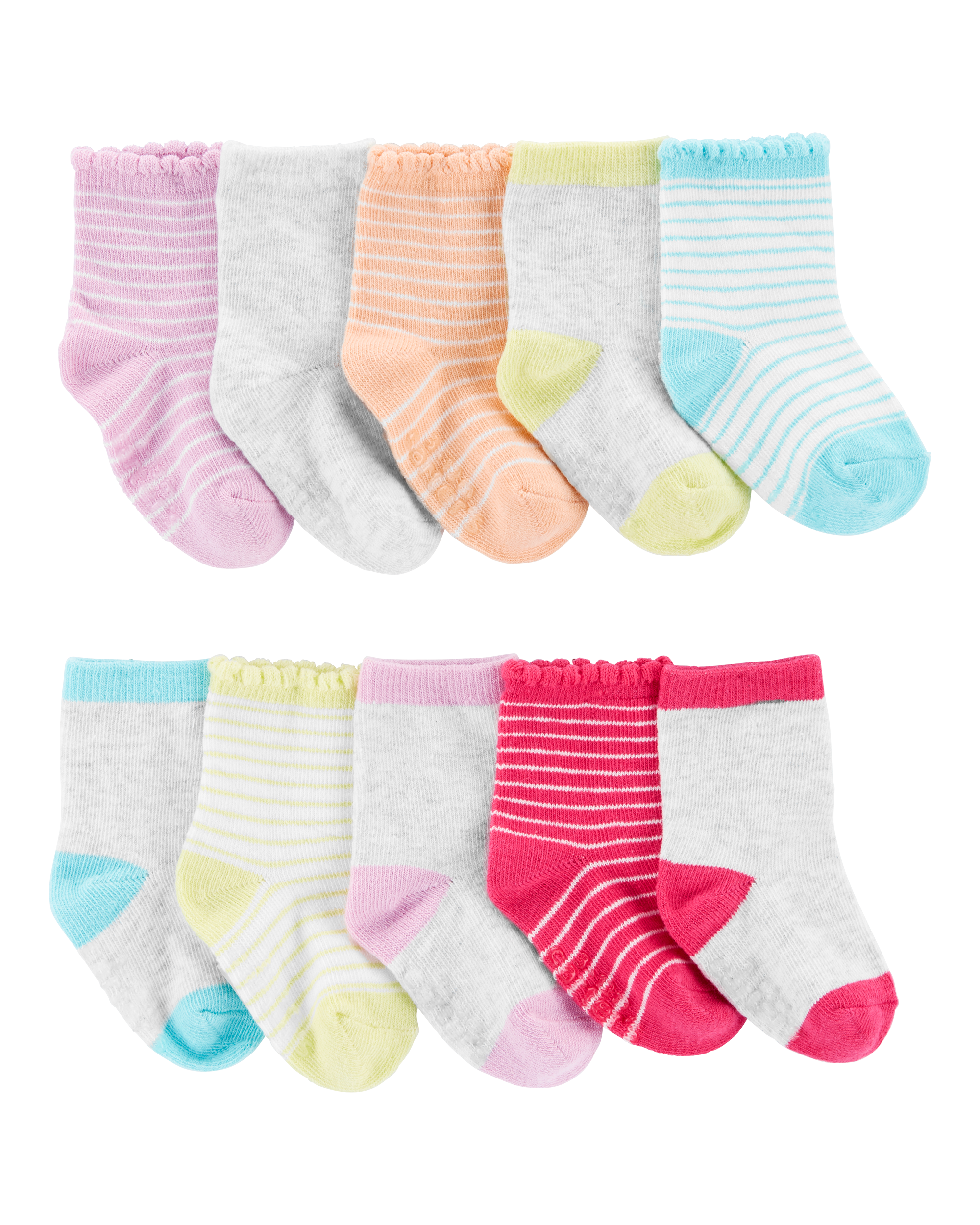 Baby 10-Pack Crew Socks, image 1 of 2 slides
