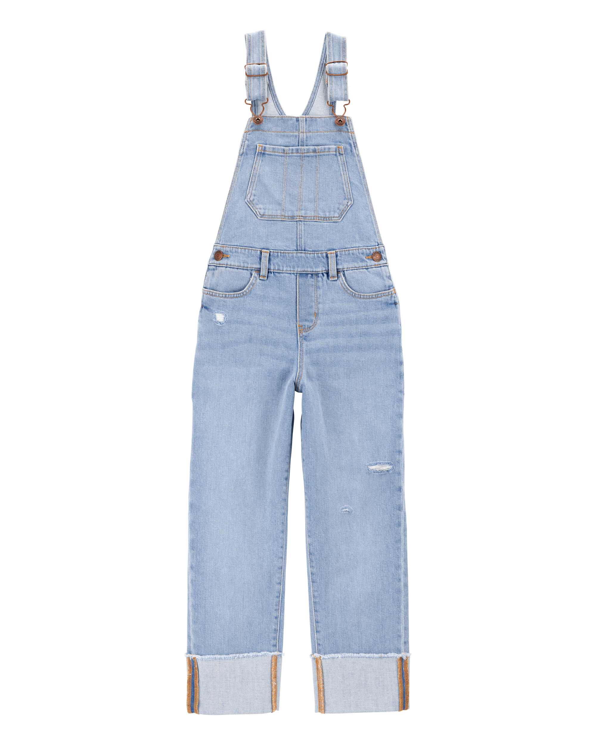 Kid Stretch Denim Overalls - Taz Wash, image 1 of 4 slides
