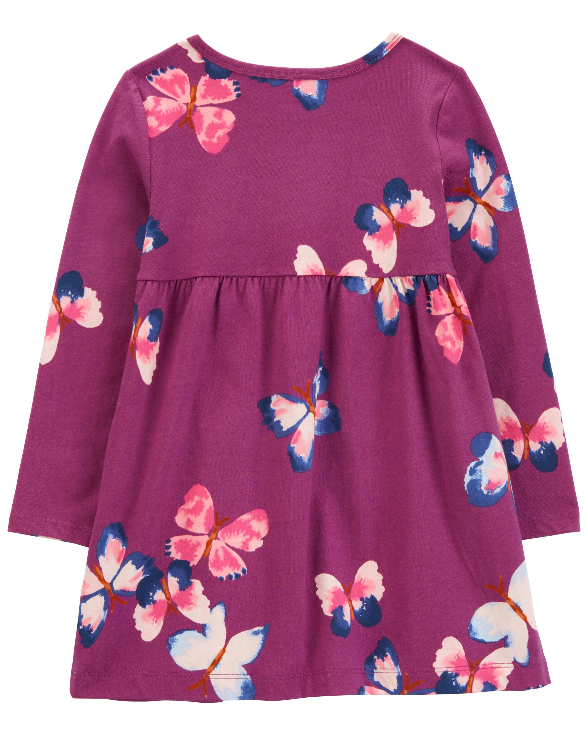 Purple Toddler Butterfly Jersey Dress