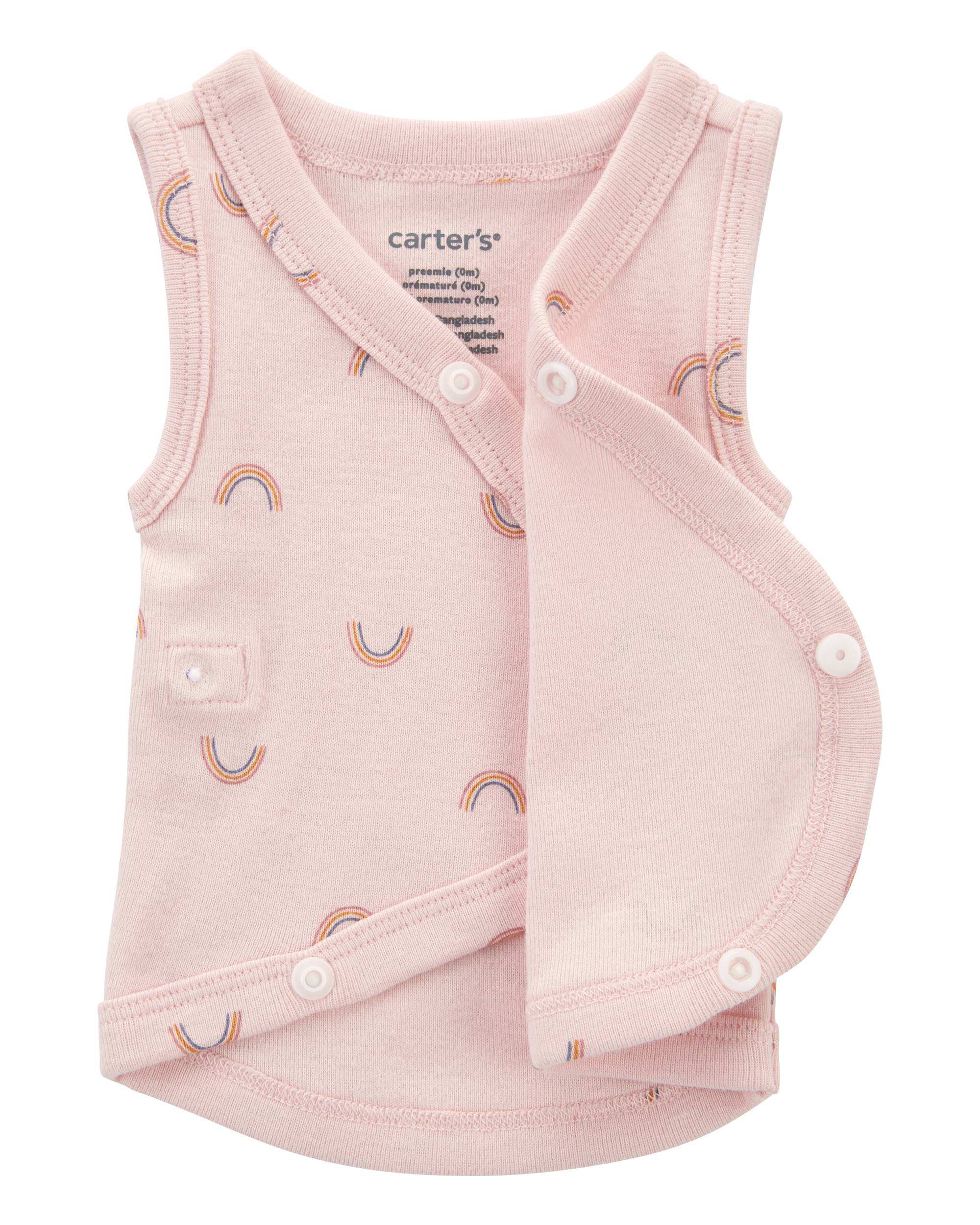 Baby Preemie Rainbow Cotton Tank, image 3 of 5 slides