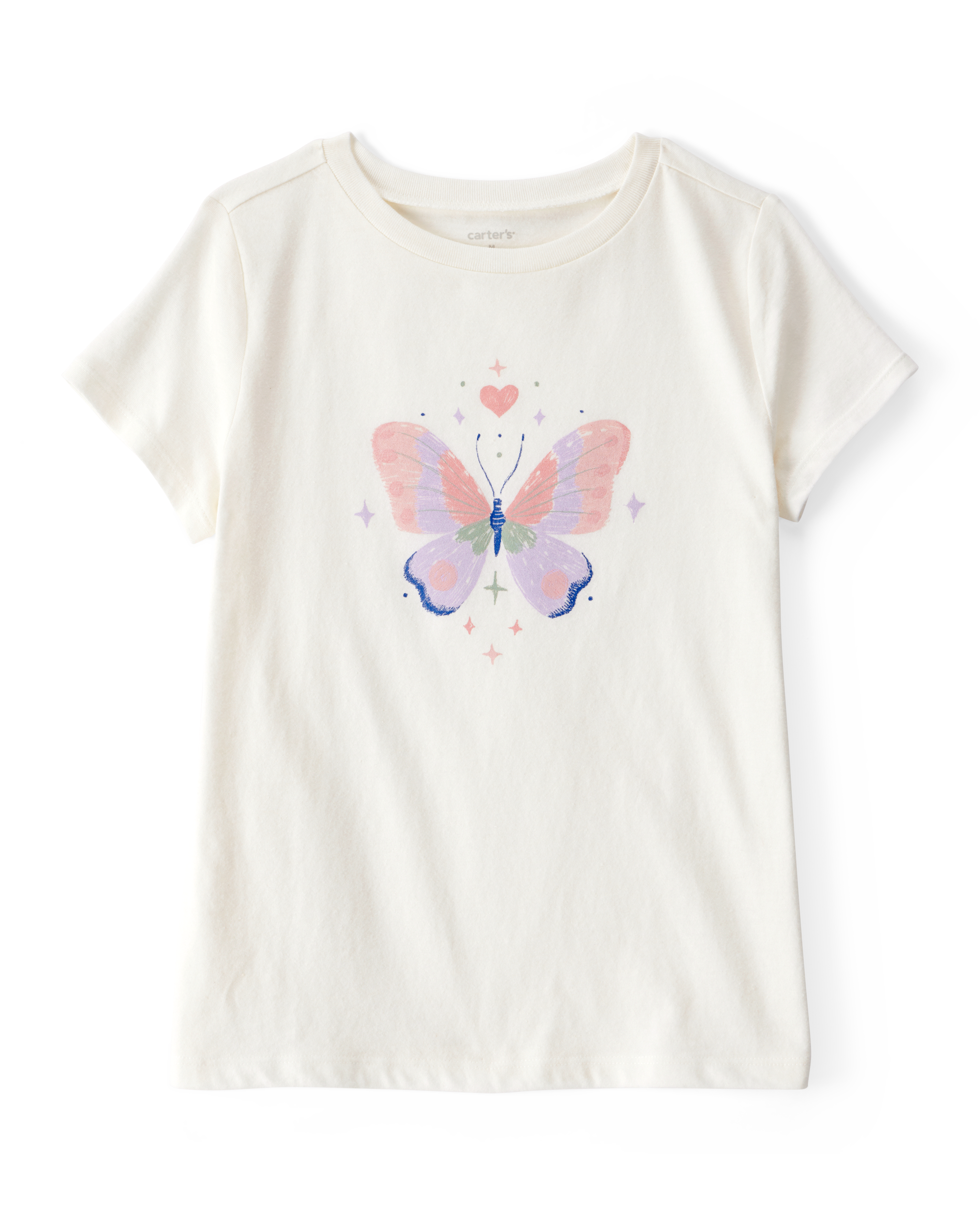 Kid 2-Piece Butterfly Tee & Pull-On French Terry Shorts Set, image 2 of 6 slides