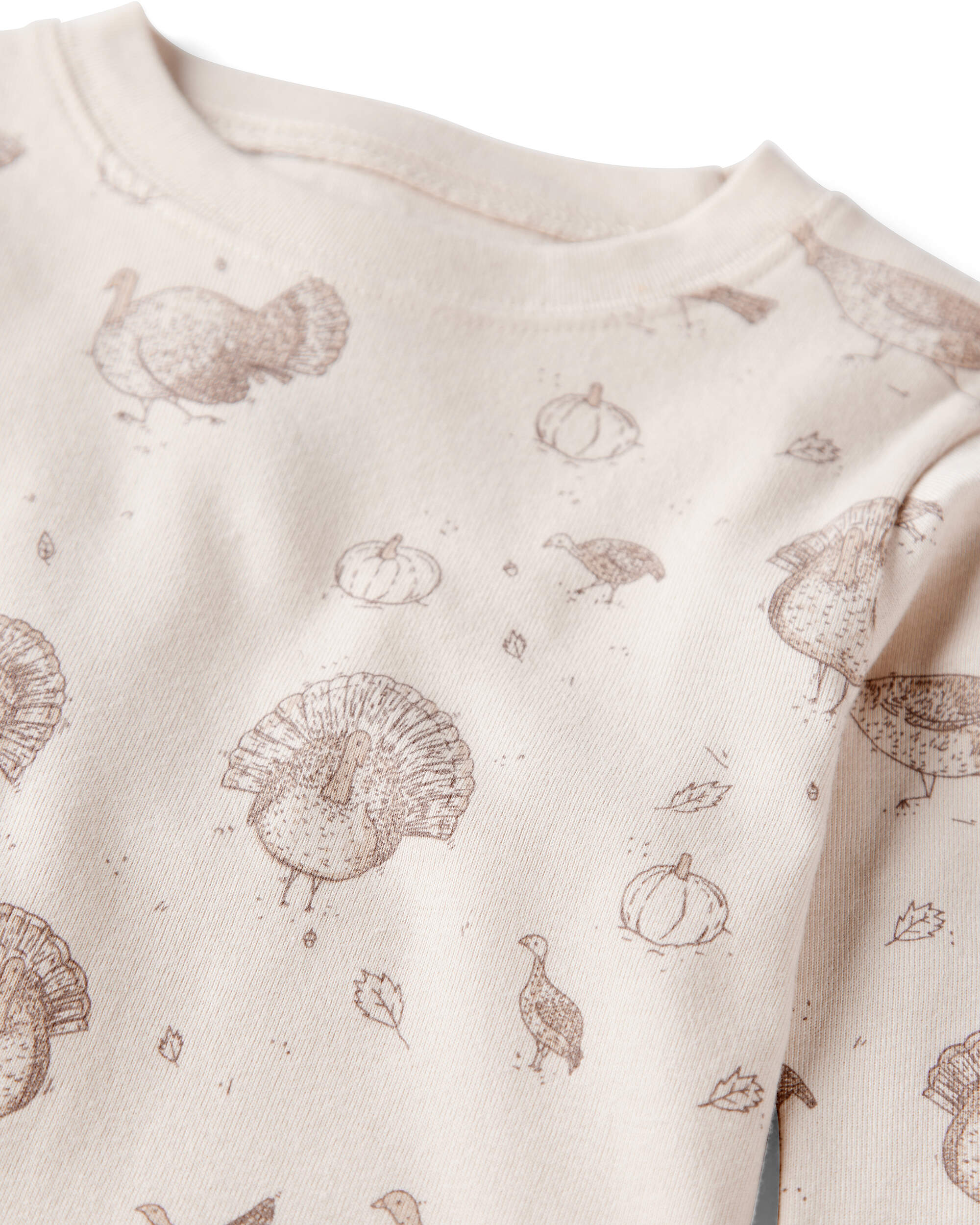 Kid Organic Cotton Pajamas in Turkey Gobbler Print, image 2 of 5 slides