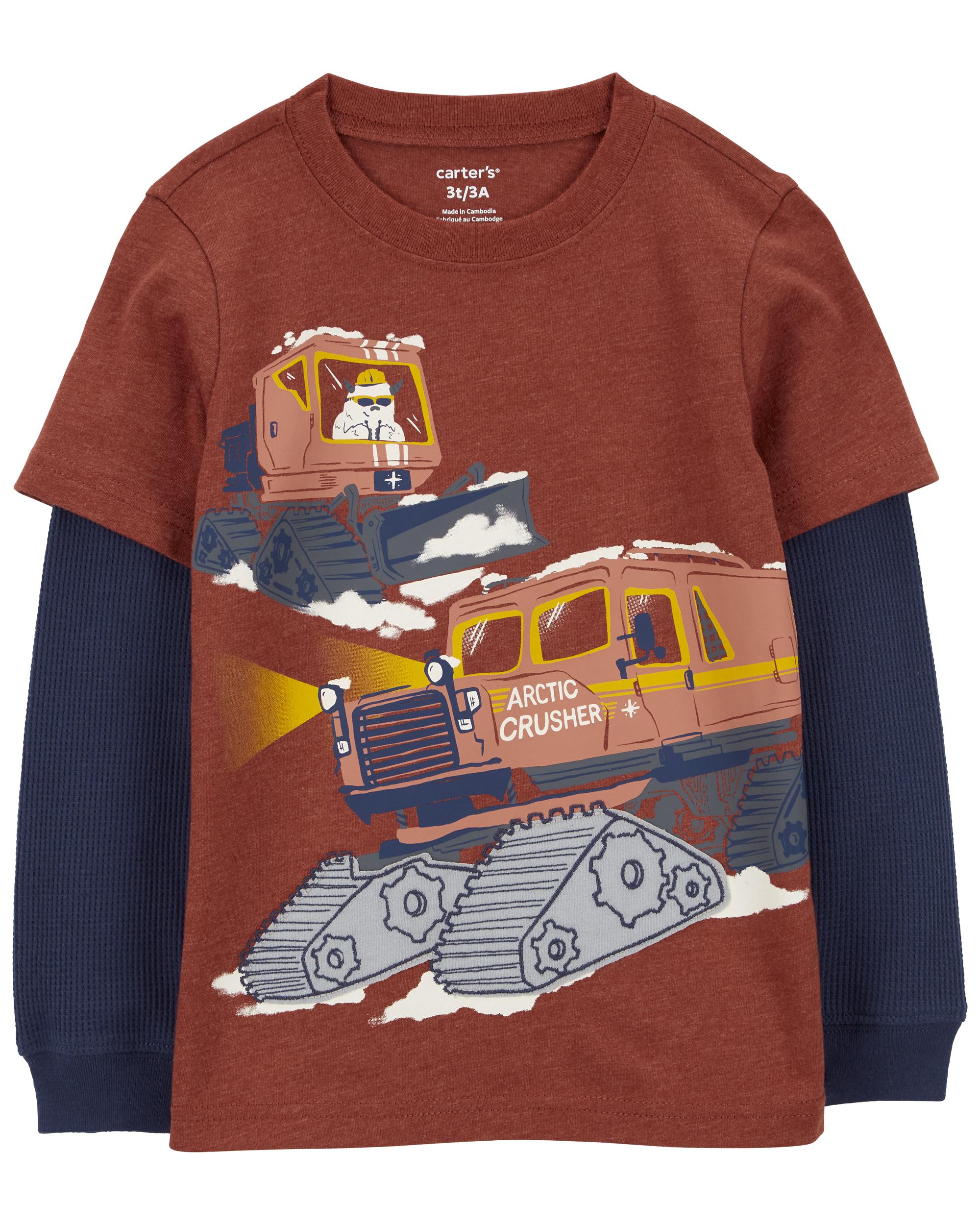 Baby Snow Plow Layered-Look Tee