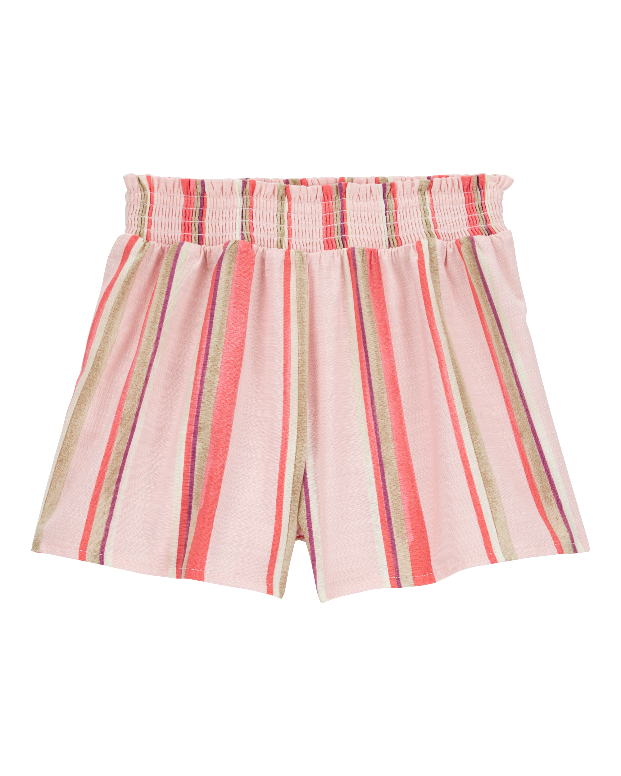 Kid 2-Piece Seashell Graphic Tee & Striped Linen Look-Alike Flowy Pull-On Shorts Set
, image 6 of 7 slides