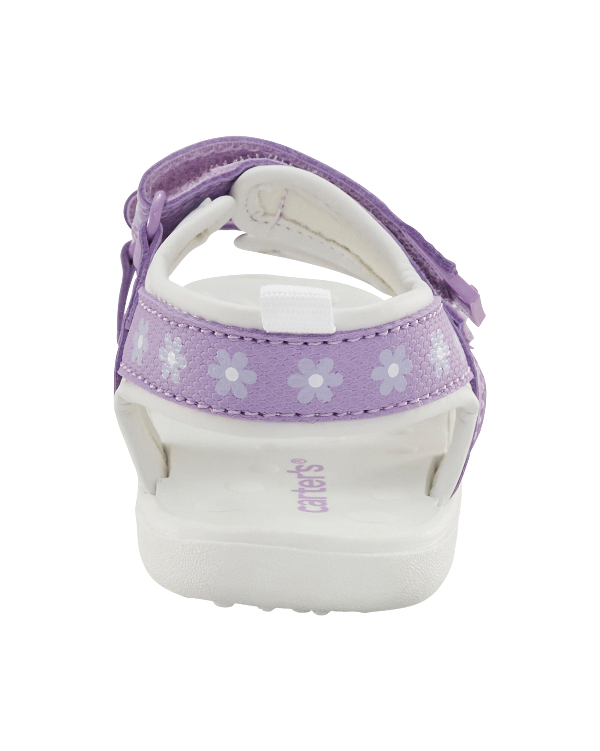 Baby Every Step® First Walker Floral Sandals - Purple/White, image 3 of 7 slides