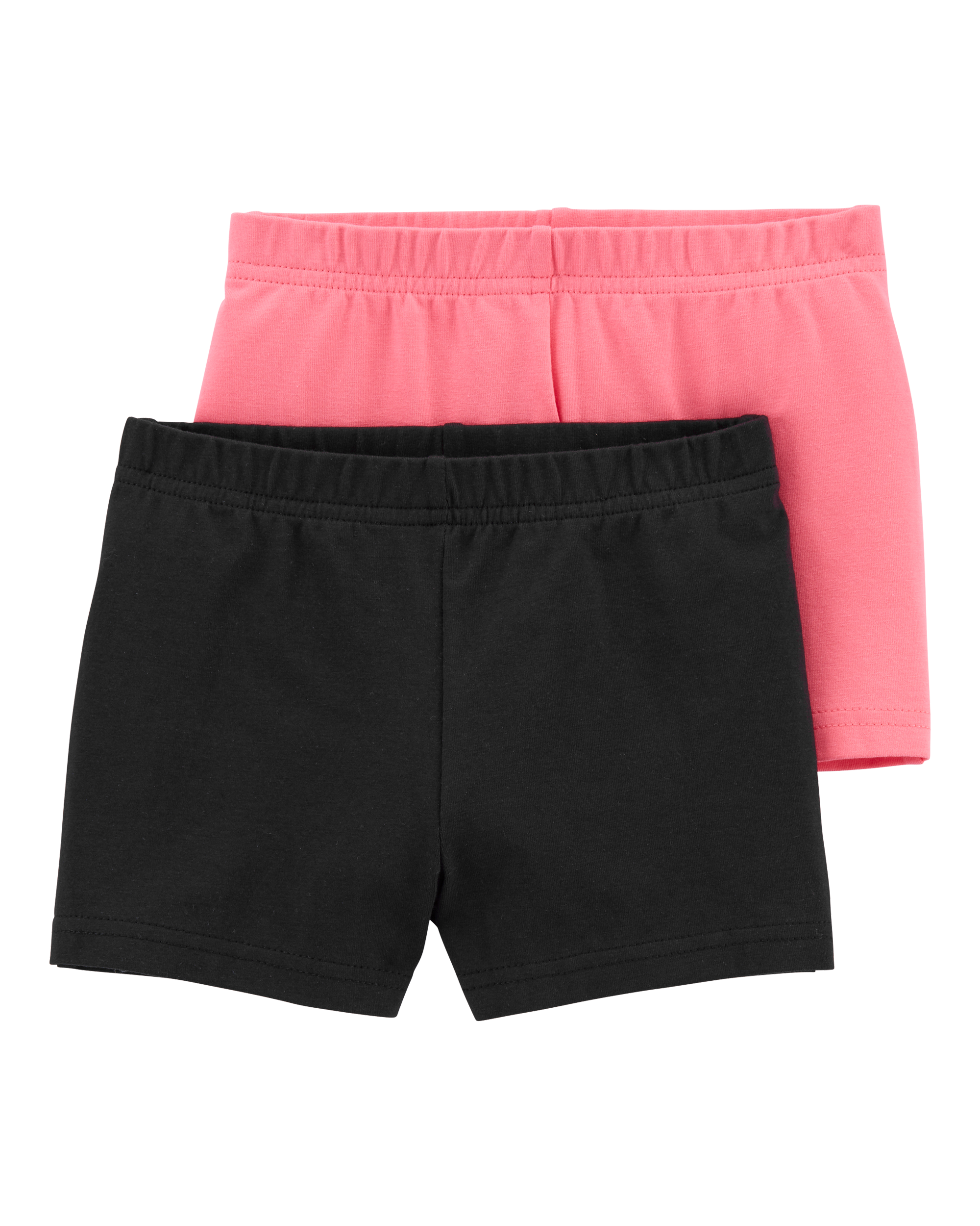 Toddler Girl 2-Pack Tumbling Shorts - Pink/Black, image 1 of 9 slides