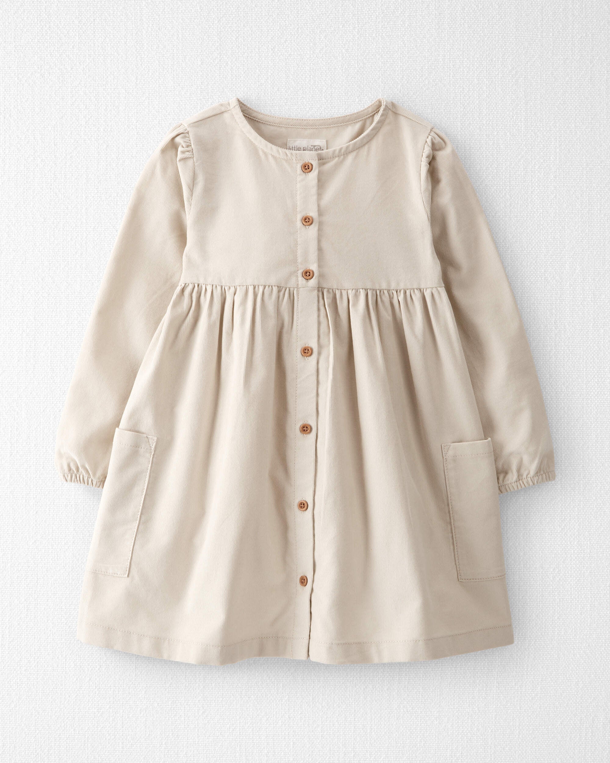 Toddler Organic Cotton Corduroy Button Front Dress