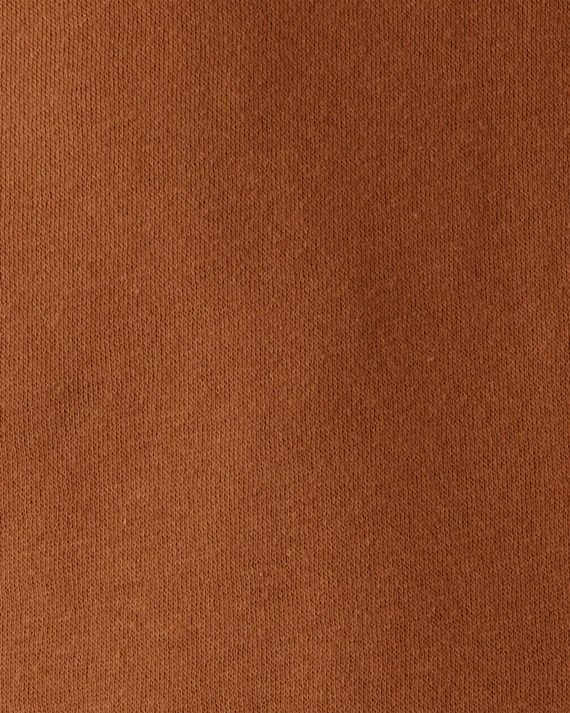 Toddler Boy Solid Fleece Long-Sleeve Hoodie - Brown, image 2 of 3 slides