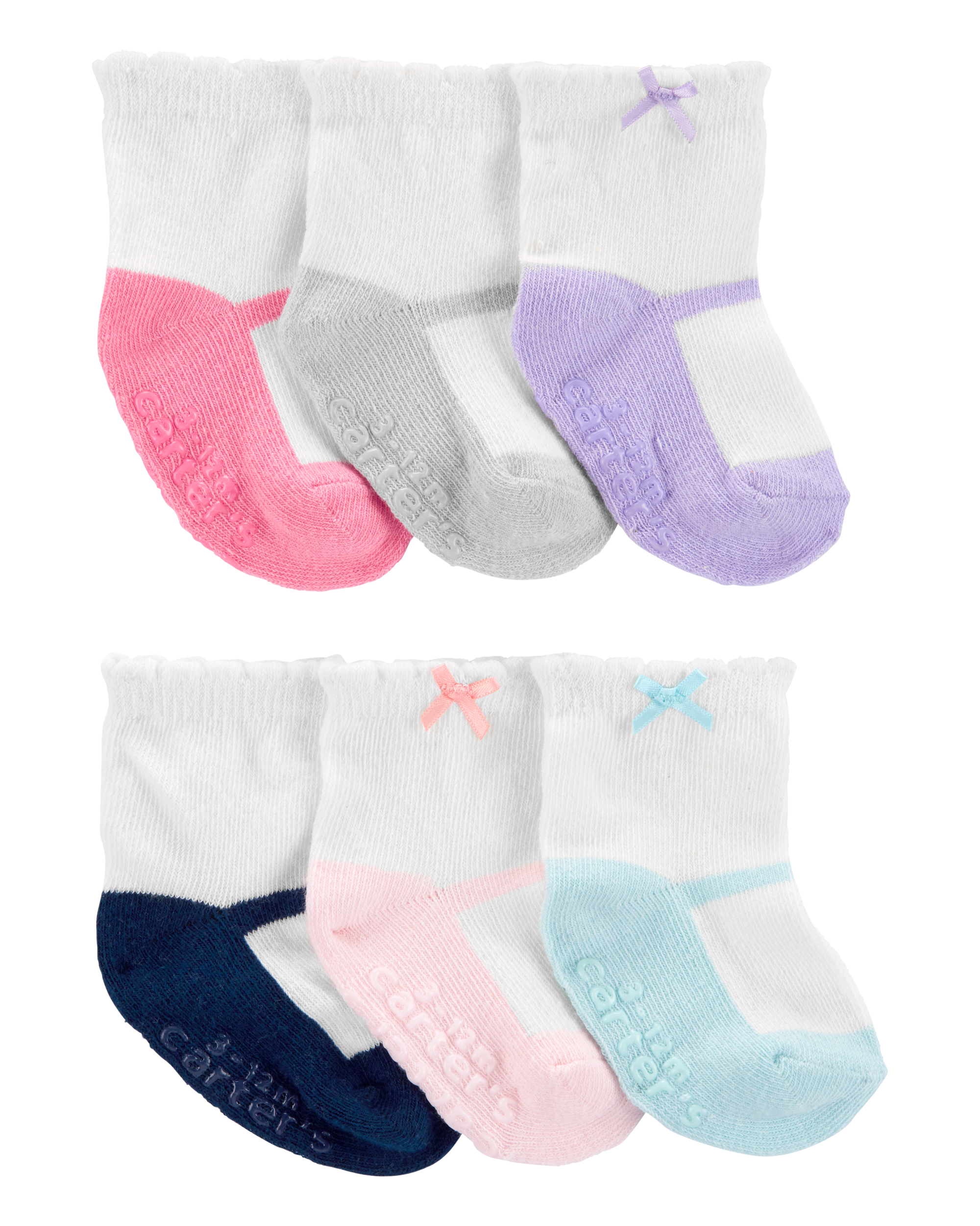 Baby 6-Pack Ballet Booties, image 1 of 8 slides