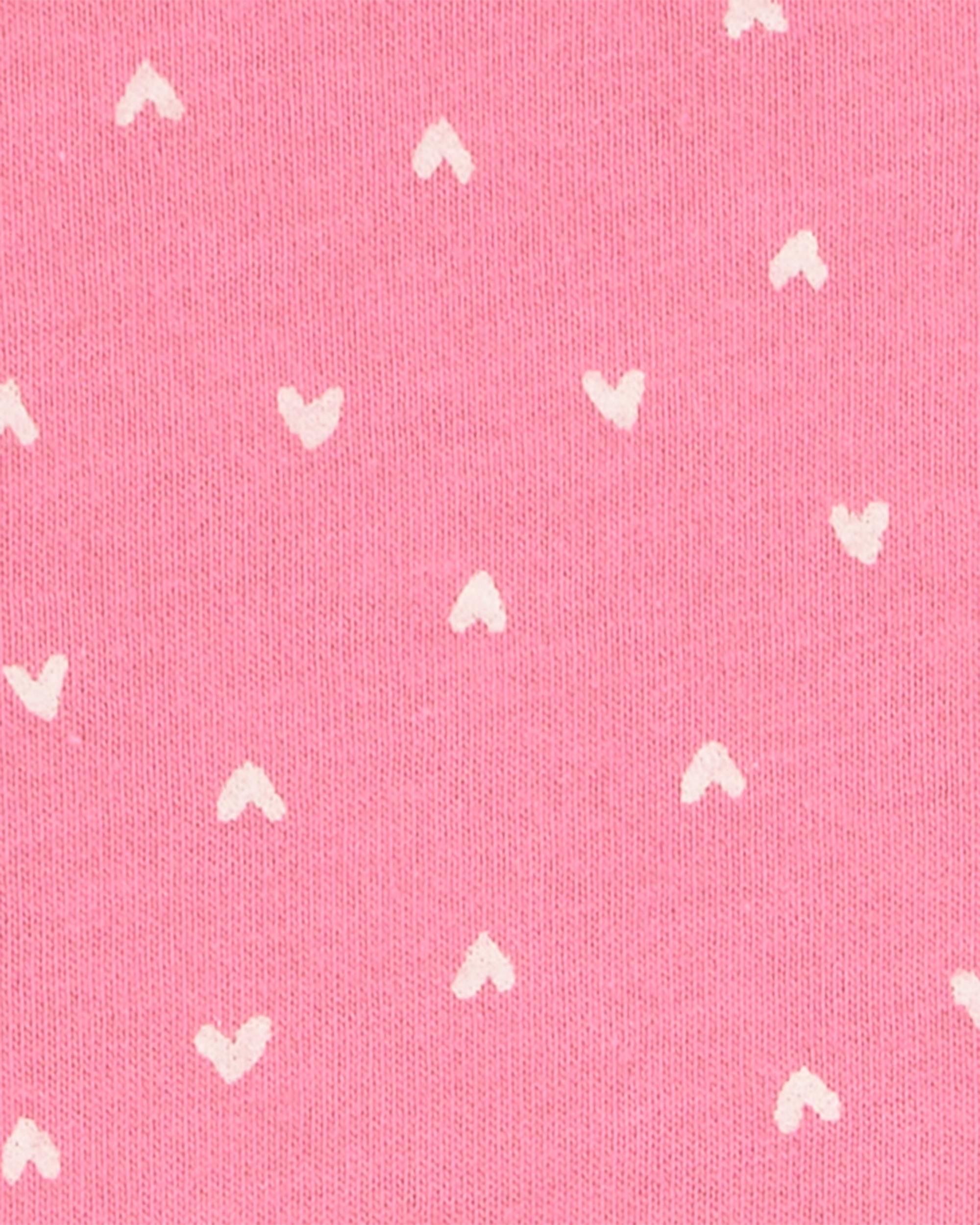 Hearts Peplum Short-Sleeve Tee - Pink, image 2 of 3 slides
