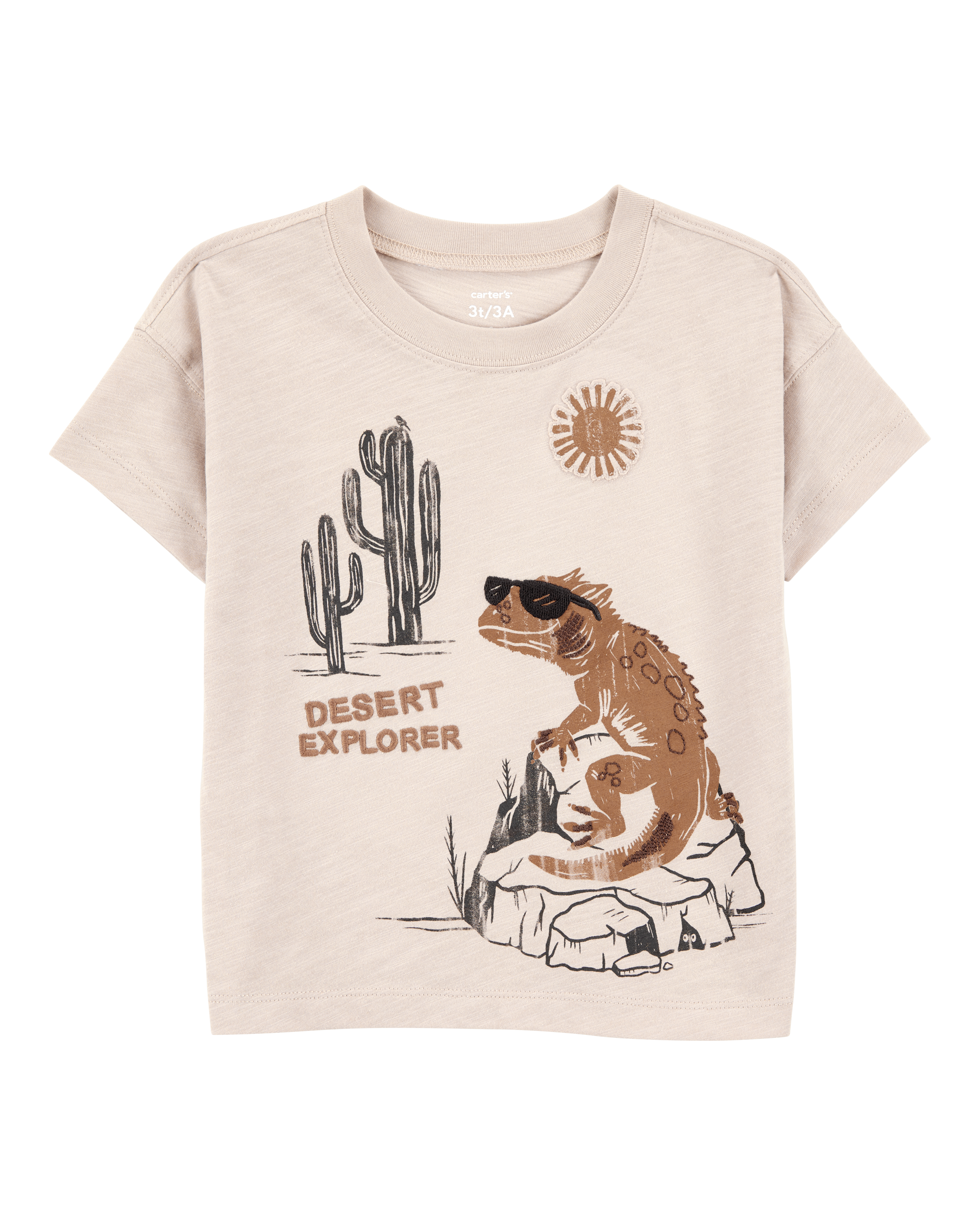 Toddler Desert Lizard Graphic Tee - Ivory, image 1 of 4 slides