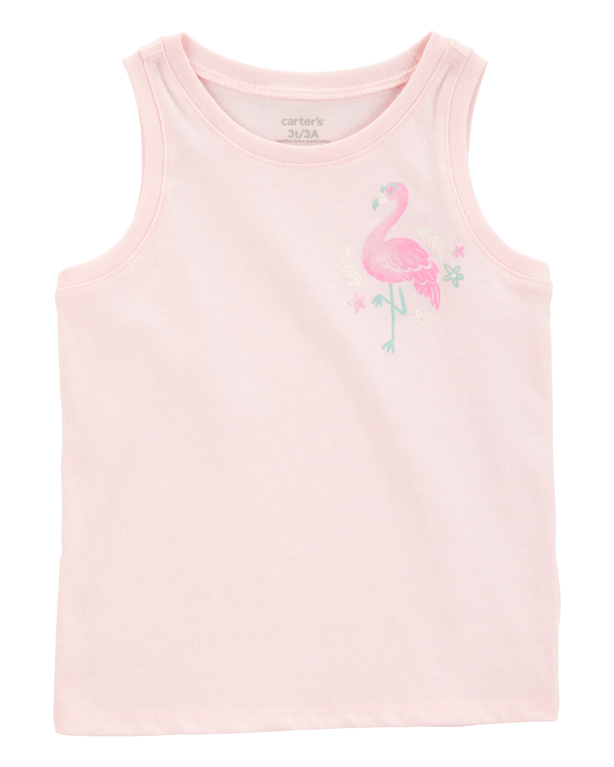 Toddler Flamingo Muscle Tank - Pink, image 1 of 3 slides