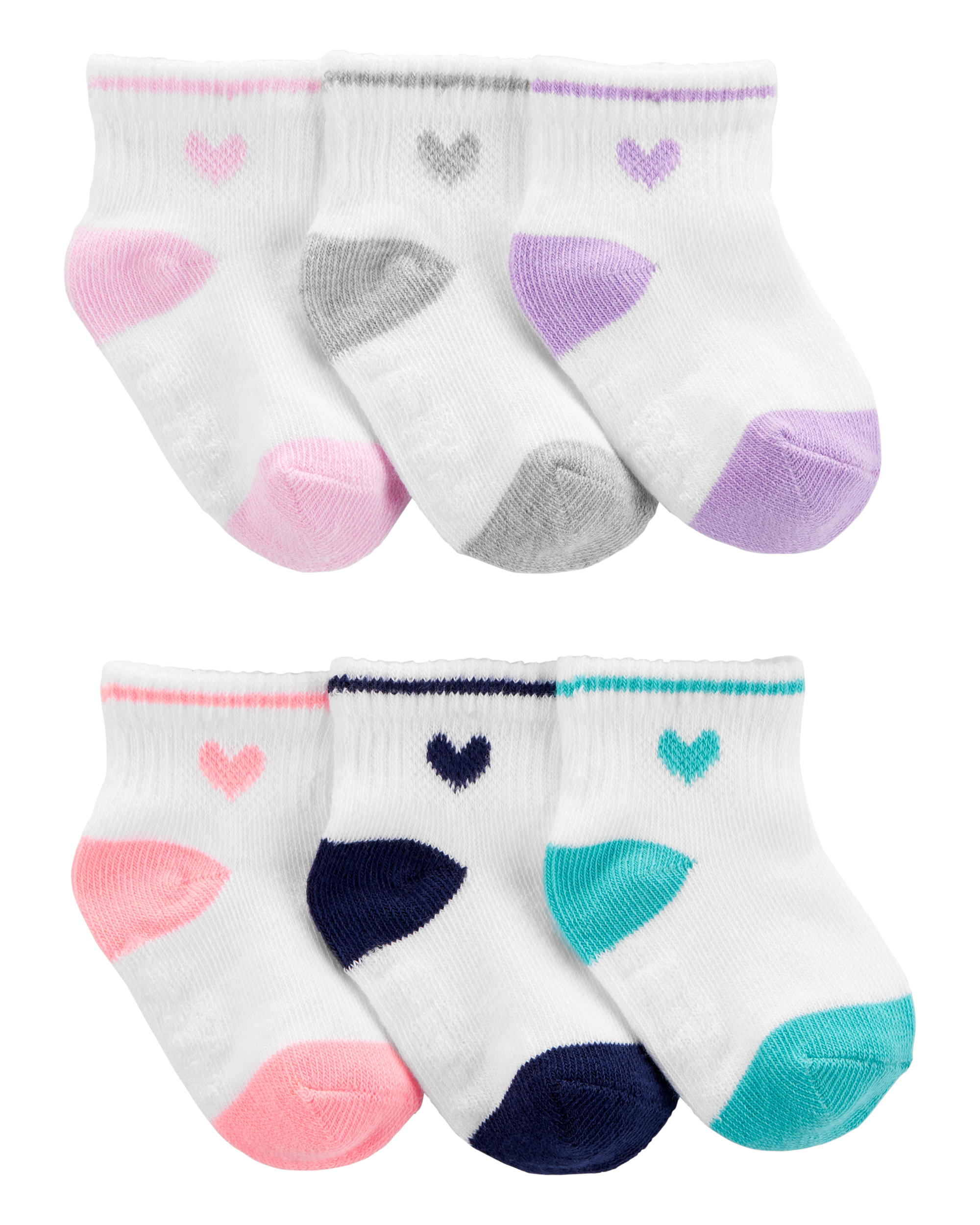 Baby 6-Pack Crew Socks, image 1 of 2 slides