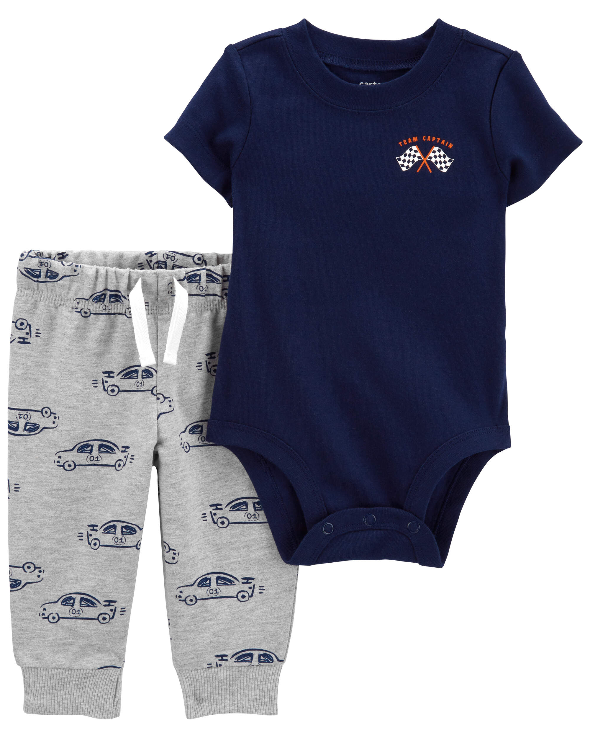 Baby 2-Piece Race Car Bodysuit Pant Set