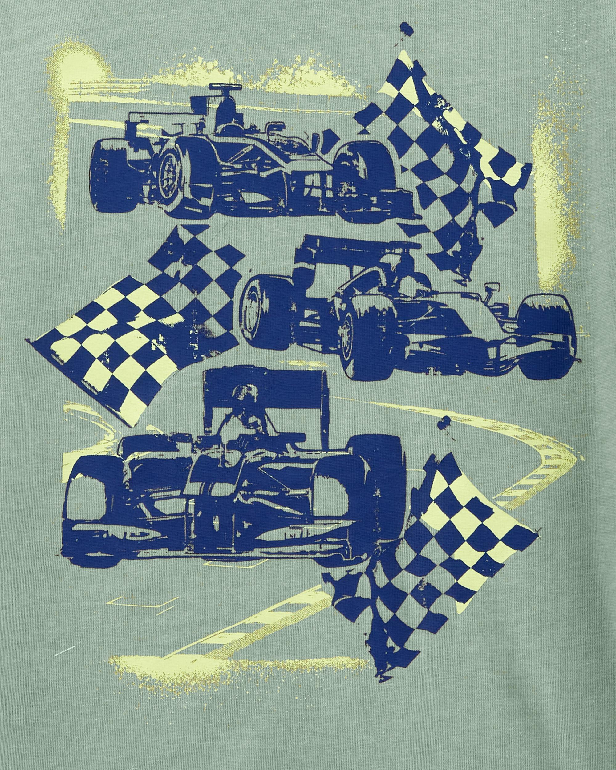 Green Kid Racing Graphic Tee