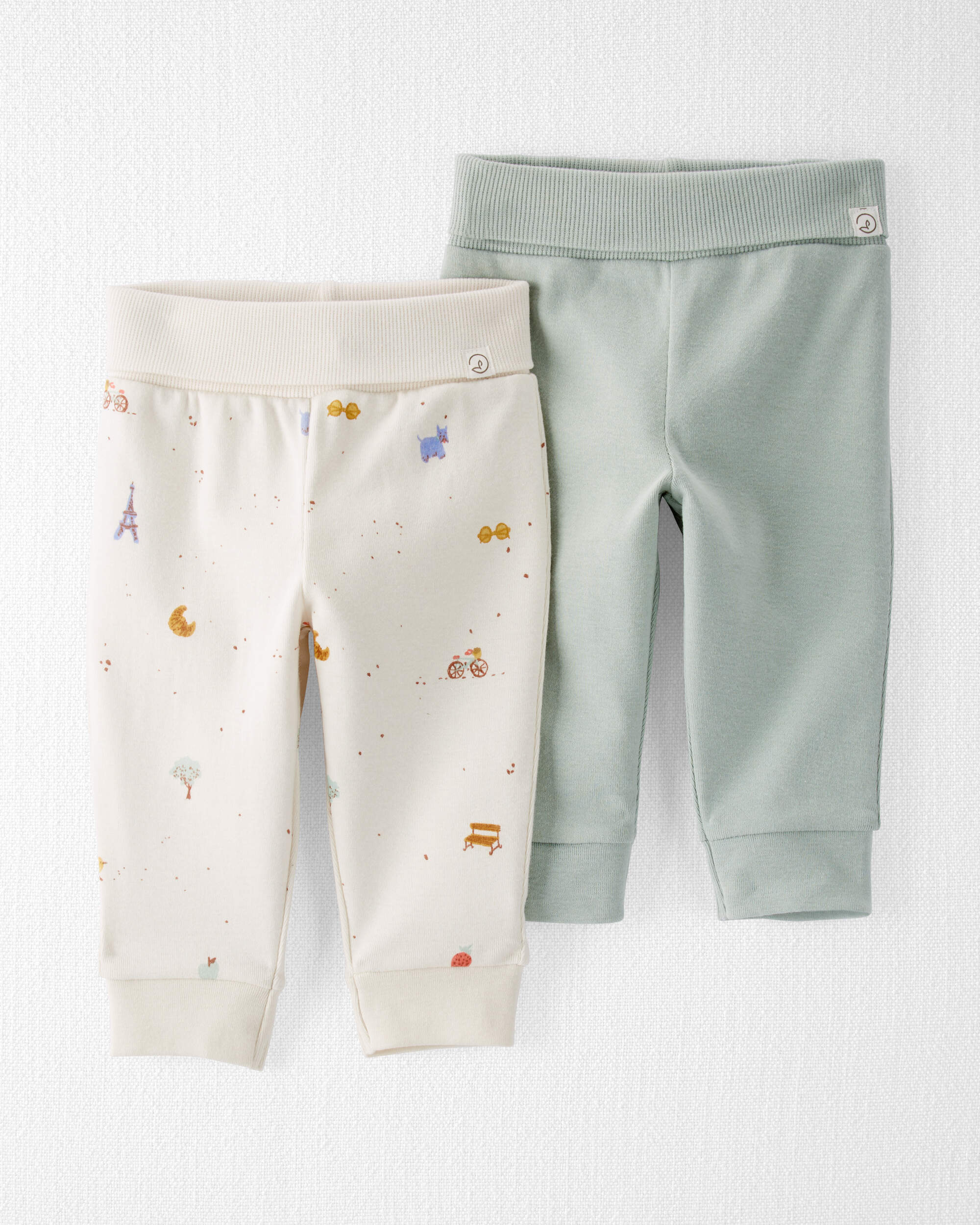 Baby Organic Cotton 2-Pack Joggers, image 1 of 4 slides