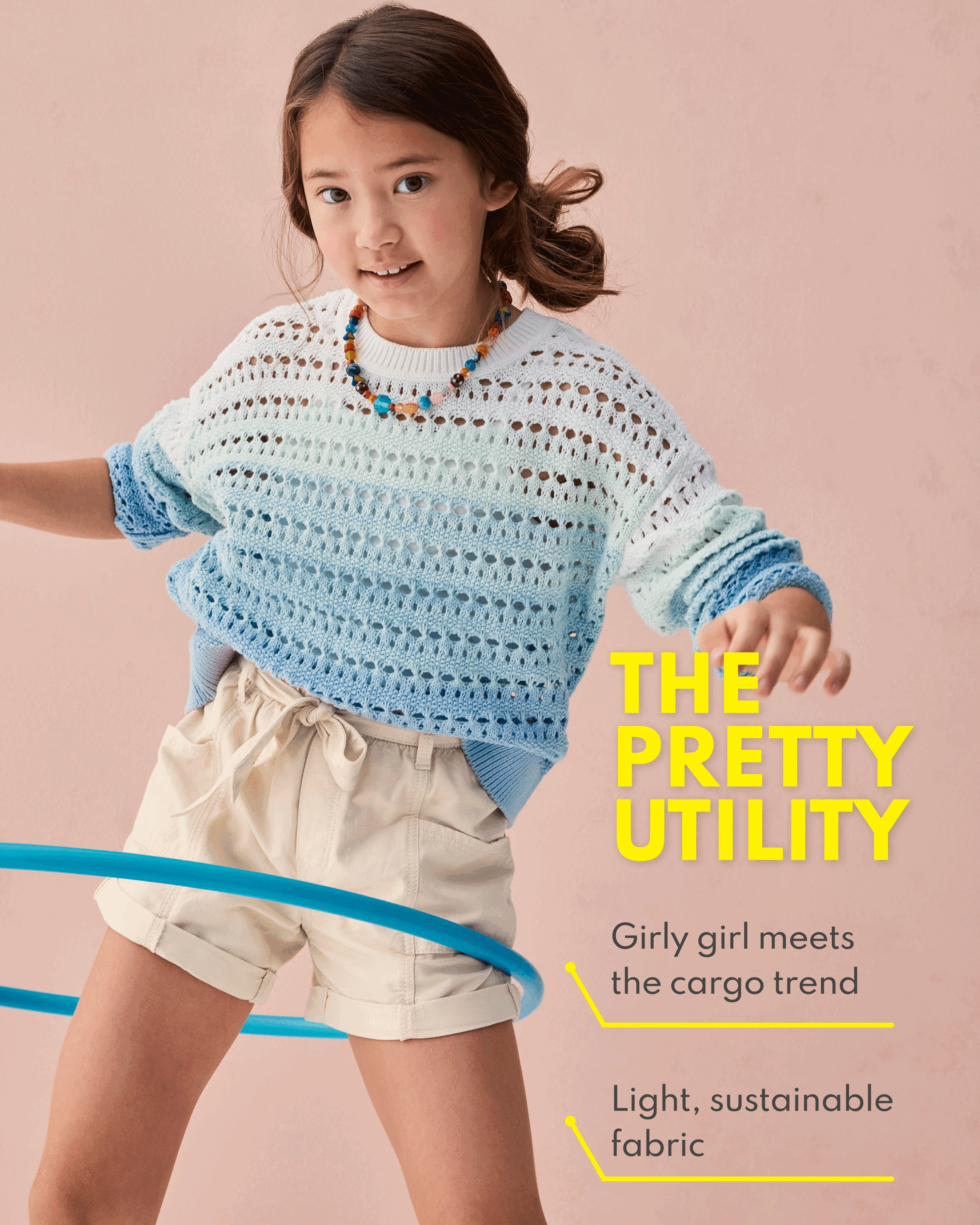 Kid Pretty Utility Short - Orange