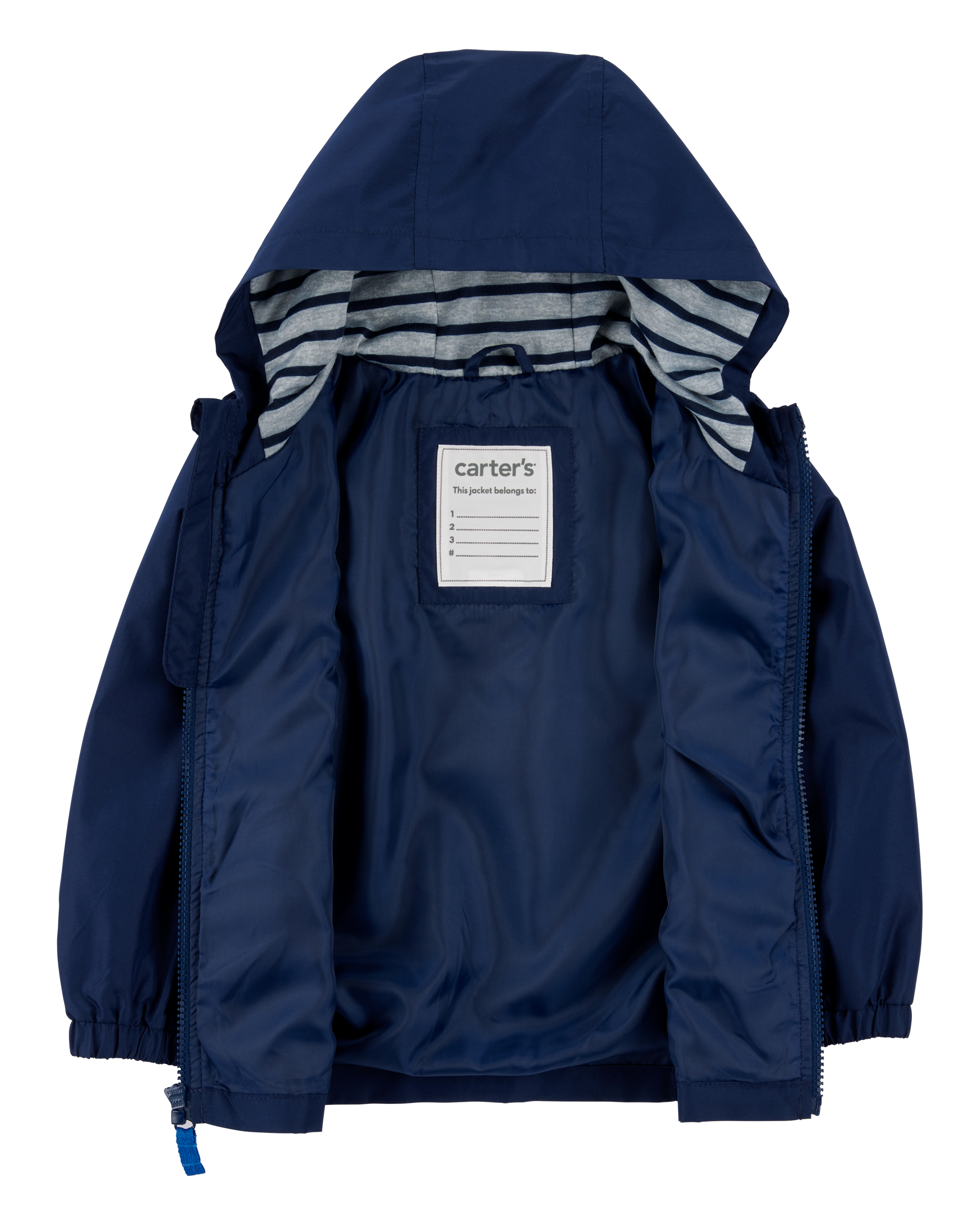 Toddler Solid Windbreaker Jacket - Navy, image 2 of 3 slides