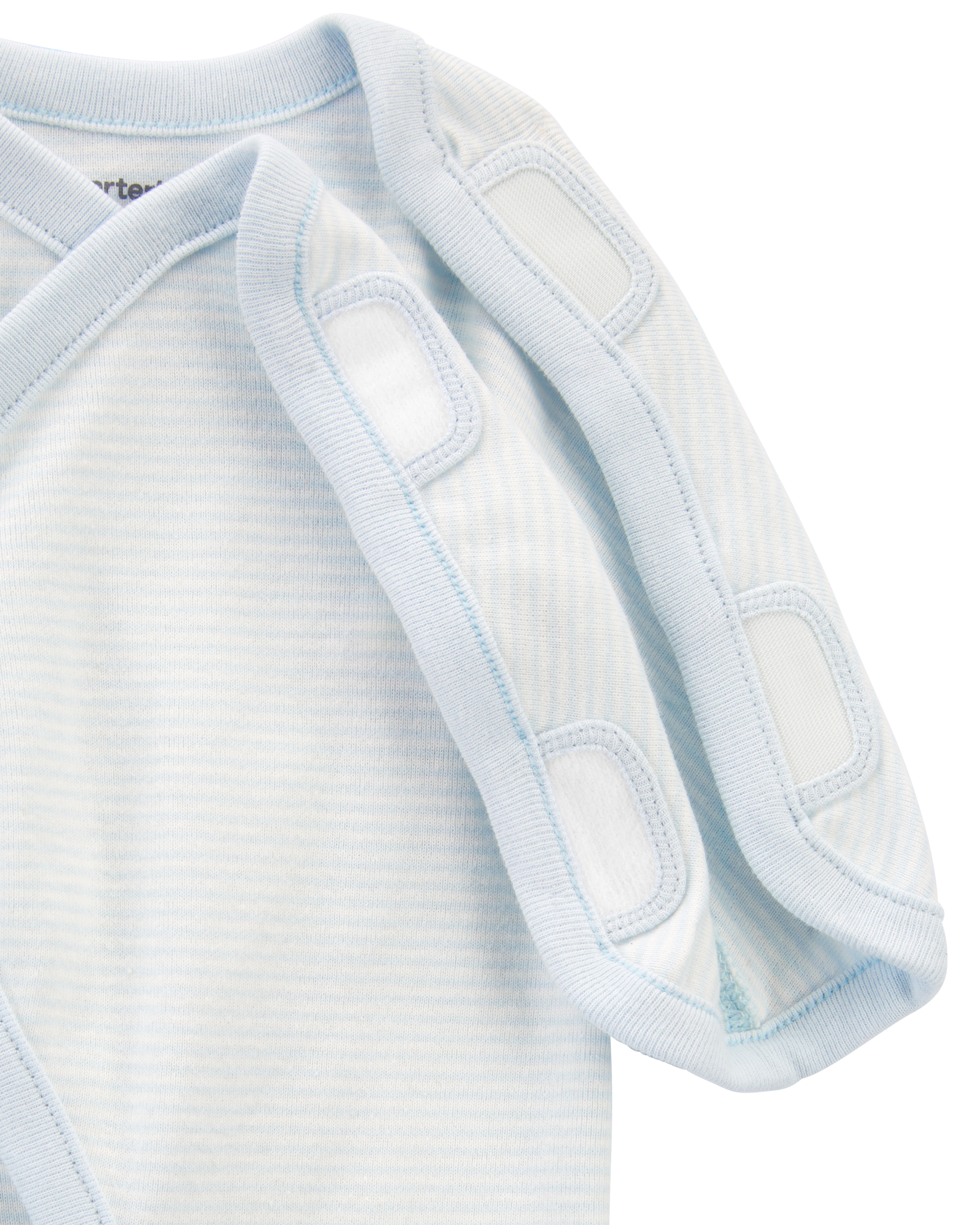Baby Preemie Striped Cotton Sleep & Play Pajamas, image 3 of 7 slides