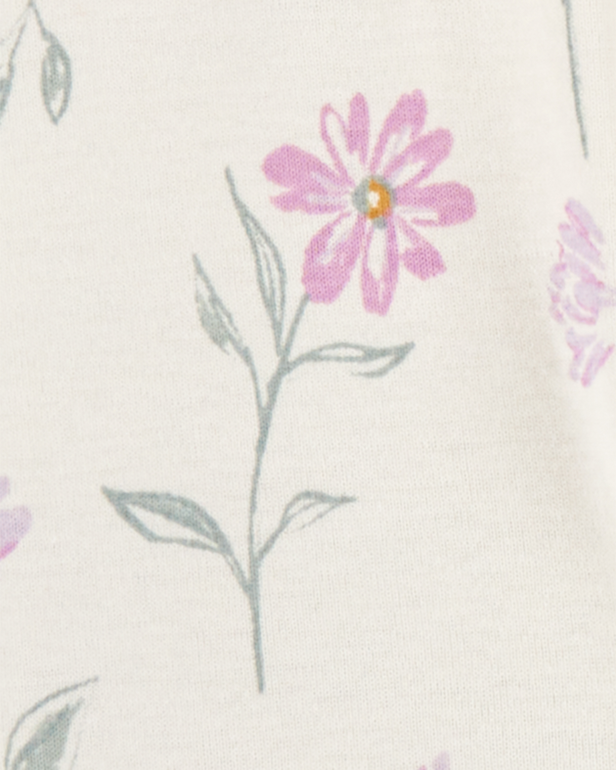 Baby 2-Pack Floral Pull-On Pants - Purple/Floral, image 4 of 5 slides