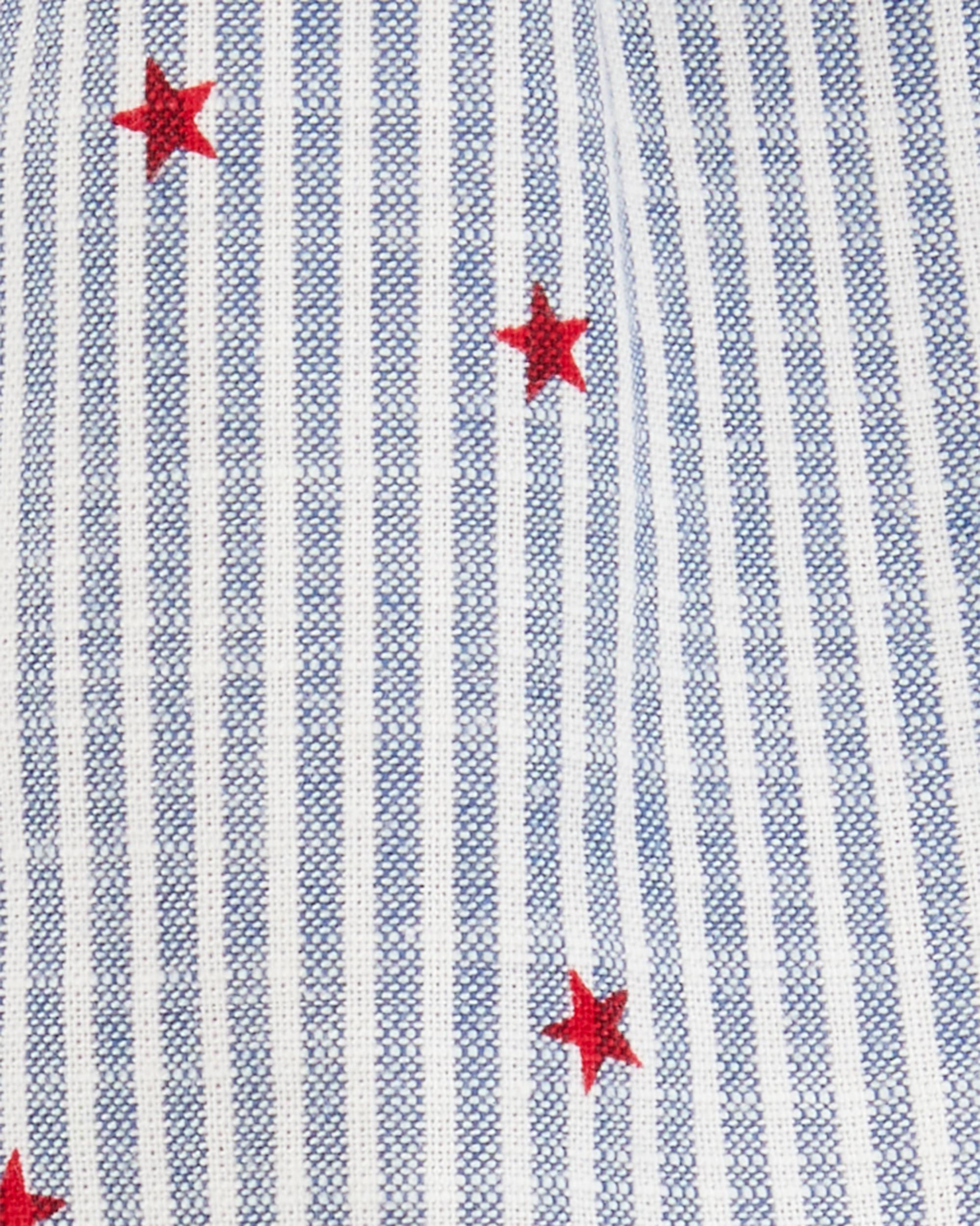 Toddler Striped Star Print Tank - Blue, image 2 of 4 slides
