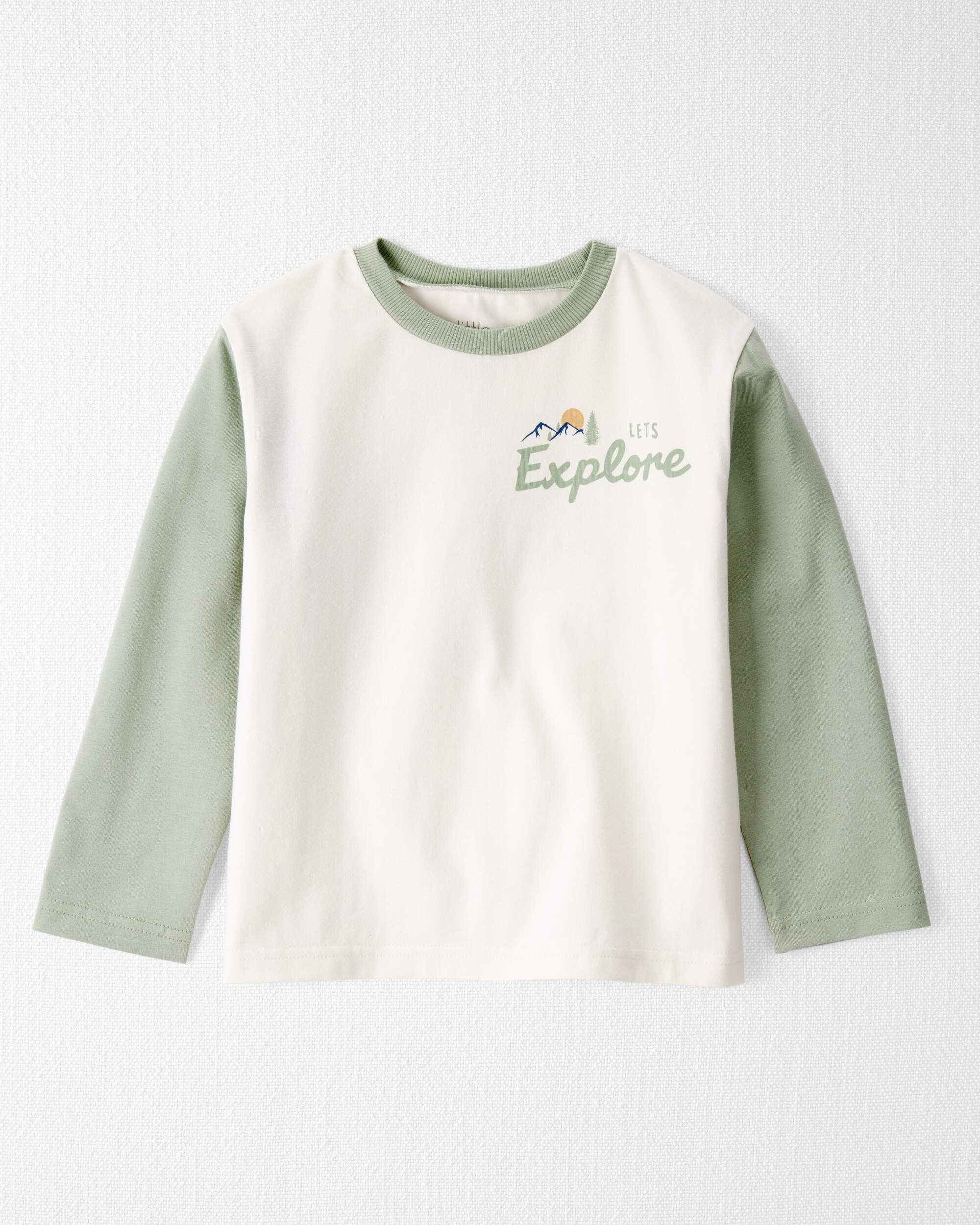 Toddler Organic Cotton Let's Explore Long-Sleeve Tee, image 1 of 7 slides