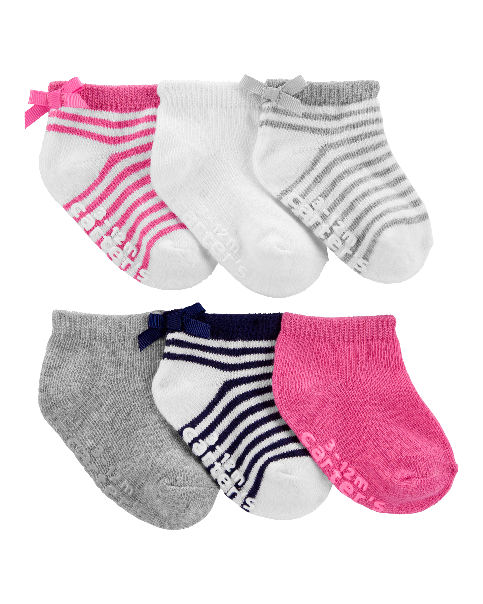 Baby 6-Pack Ankle Socks, image 1 of 2 slides
