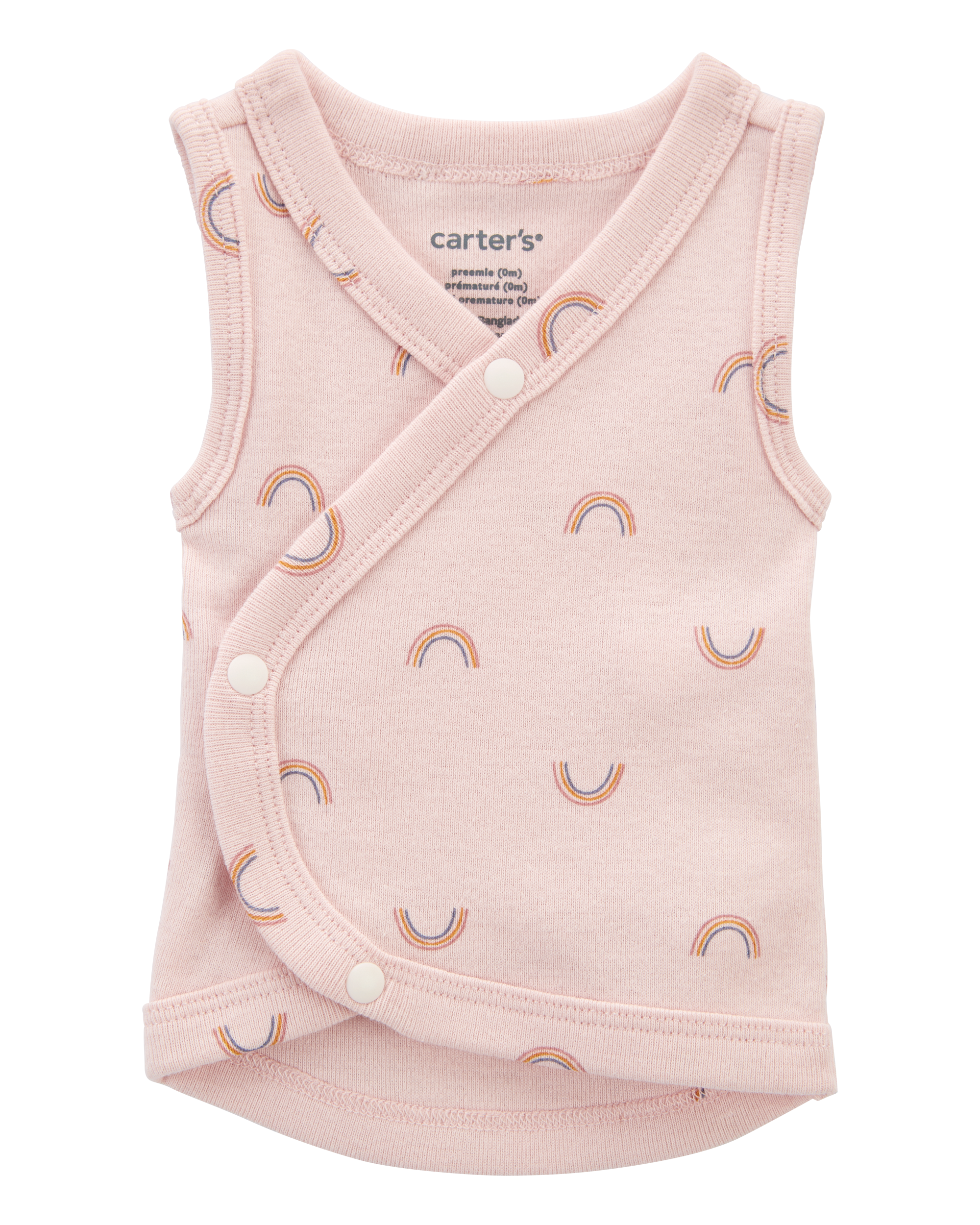 Baby Preemie Rainbow Cotton Tank, image 1 of 5 slides