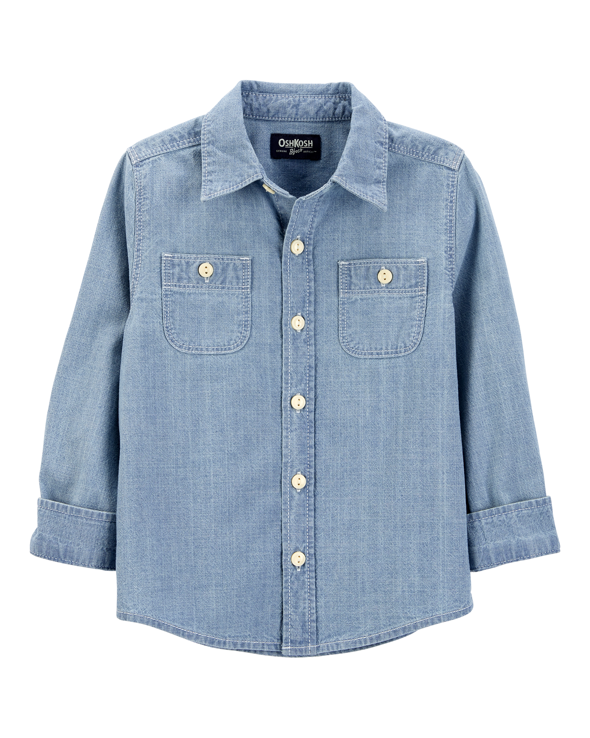 Baby Chambray Button-Front Shirt, image 2 of 4 slides