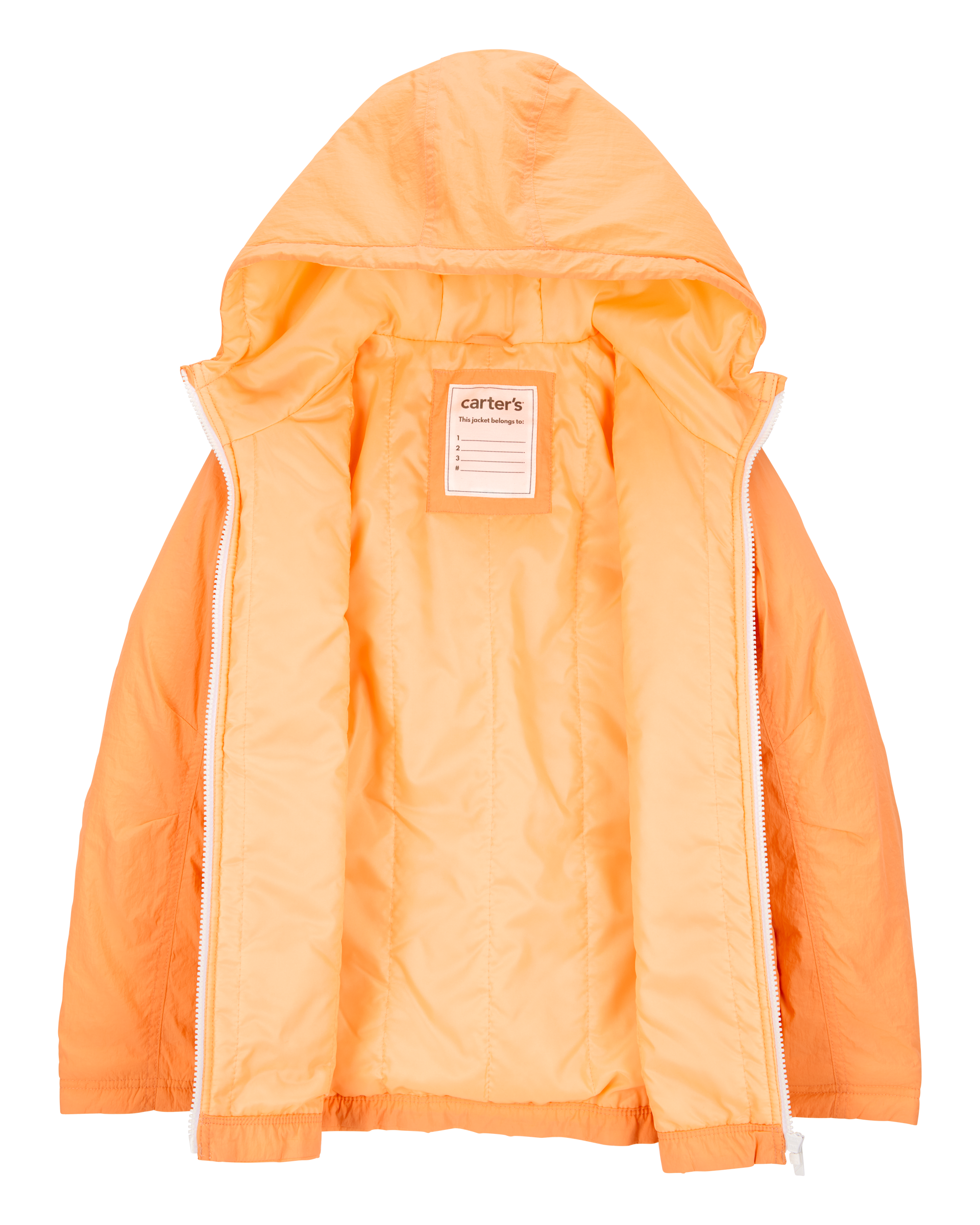 Girls Midweight Athletic Jacket - Orange, image 2 of 3 slides