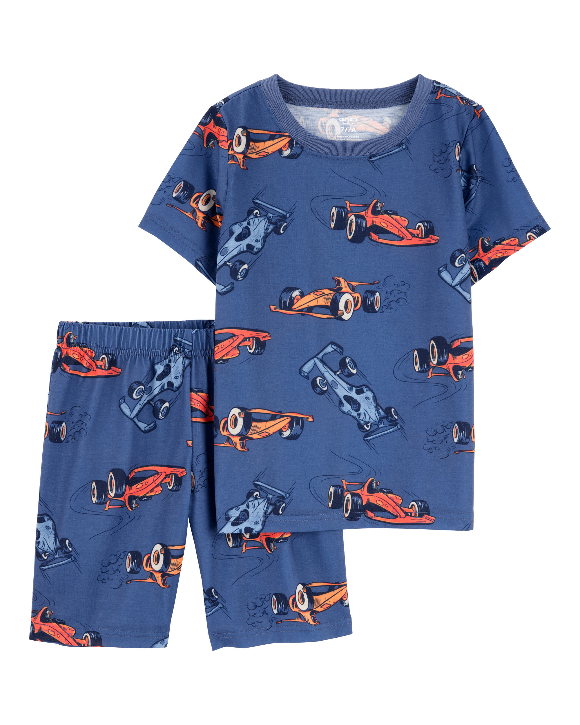 Boys 2-Piece Race Car Loose Fit Pajamas, image 1 of 3 slides