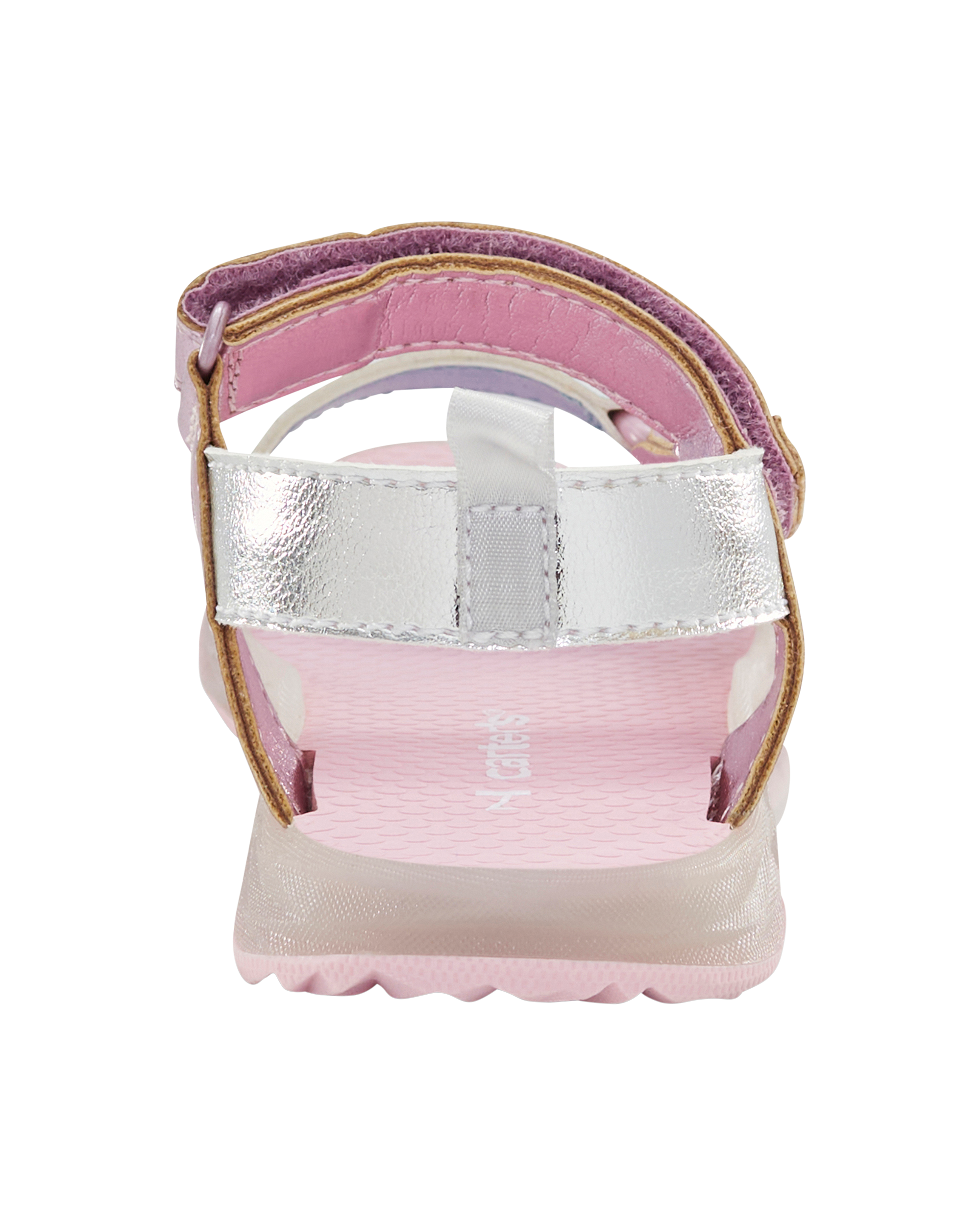 Toddler Light Up Metallic Sandals - Pink/Blue, image 4 of 8 slides