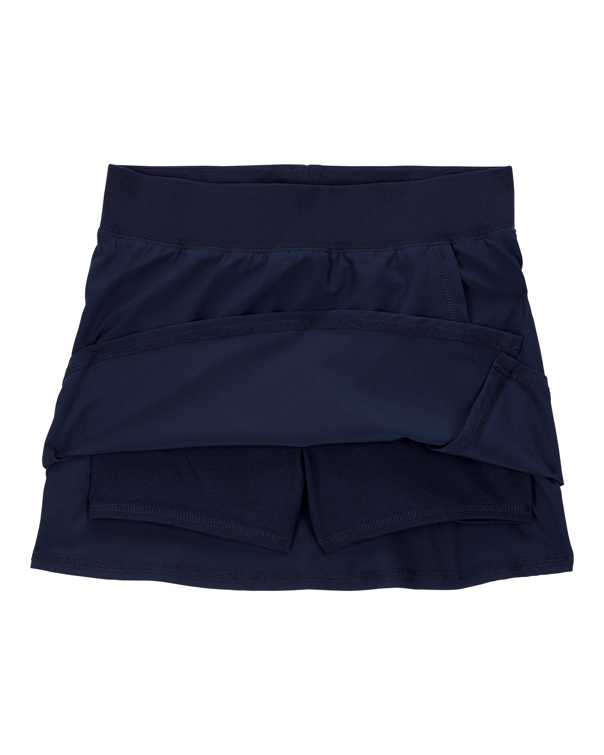 Kid 2-Pack Poplin Stretch Uniform Skorts - Navy, image 3 of 4 slides