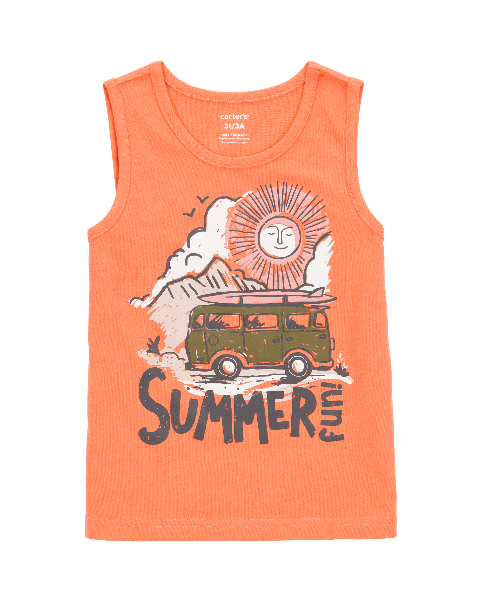 Baby Summer Graphic Tank - Orange, image 1 of 3 slides