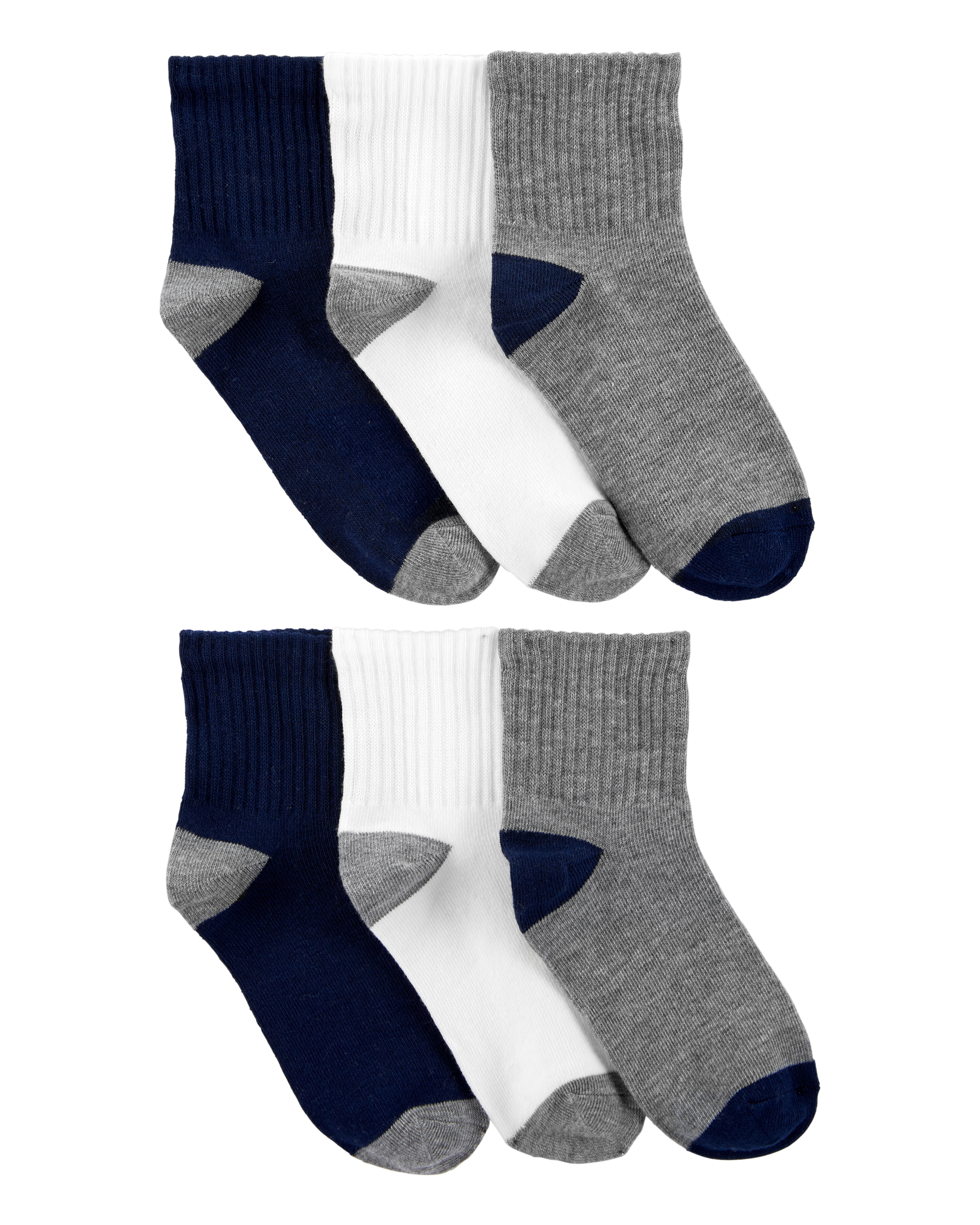 Kid 6-Pack Crew Socks, image 1 of 2 slides
