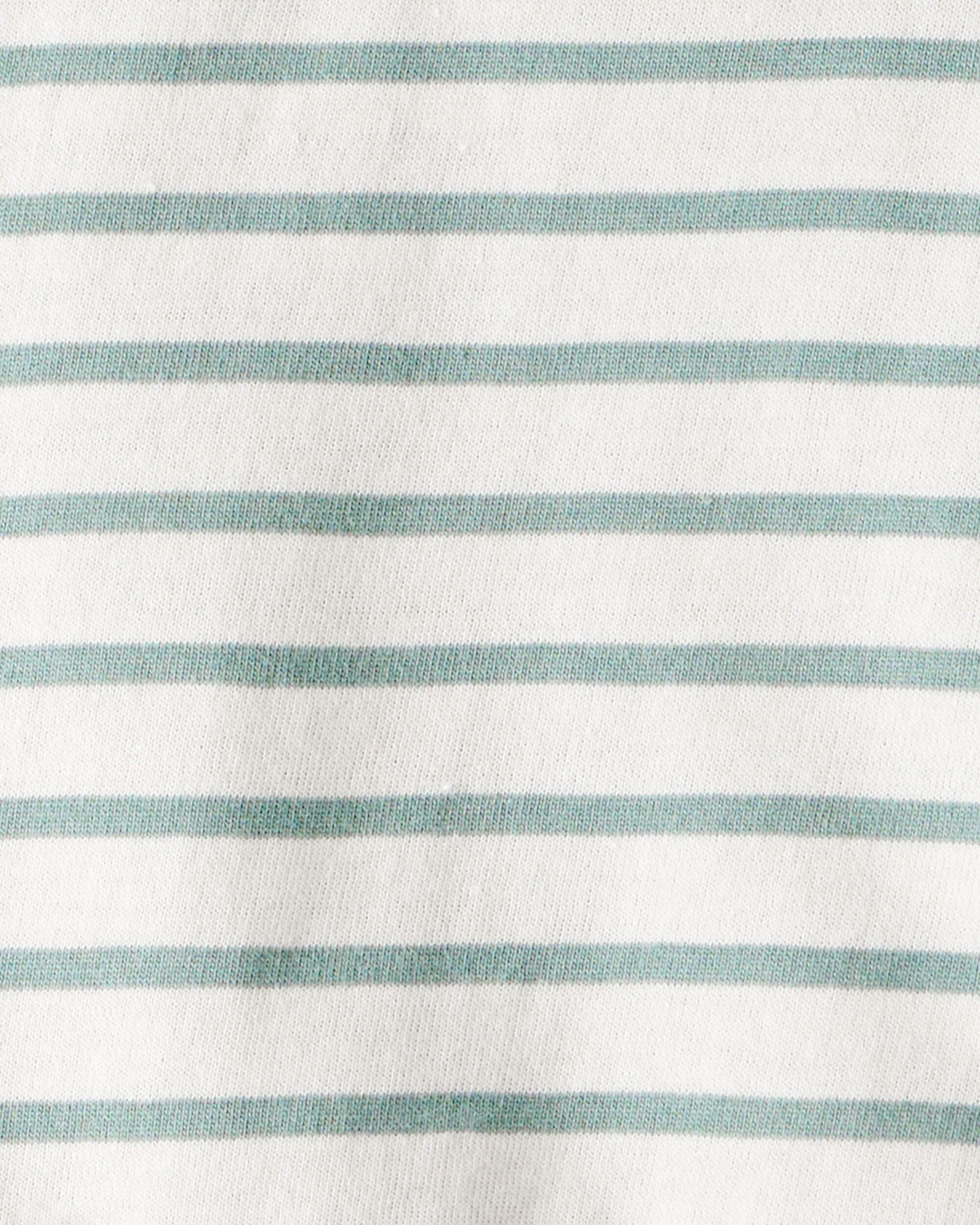 Toddler Girl Striped Short-Sleeve Peplum Top - White/Green, image 2 of 3 slides