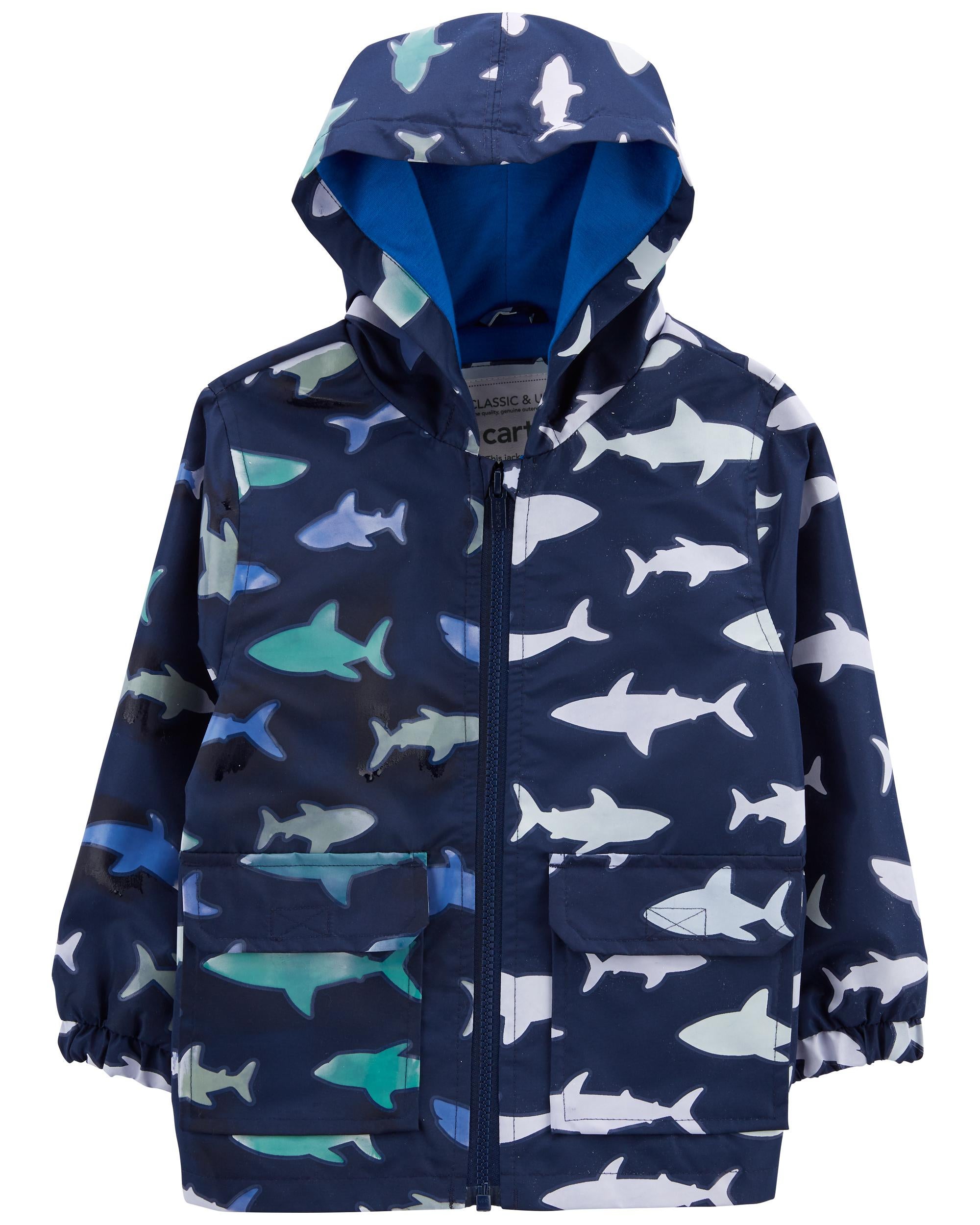Shark Color Changing Baby Shark Rain Jacket carters