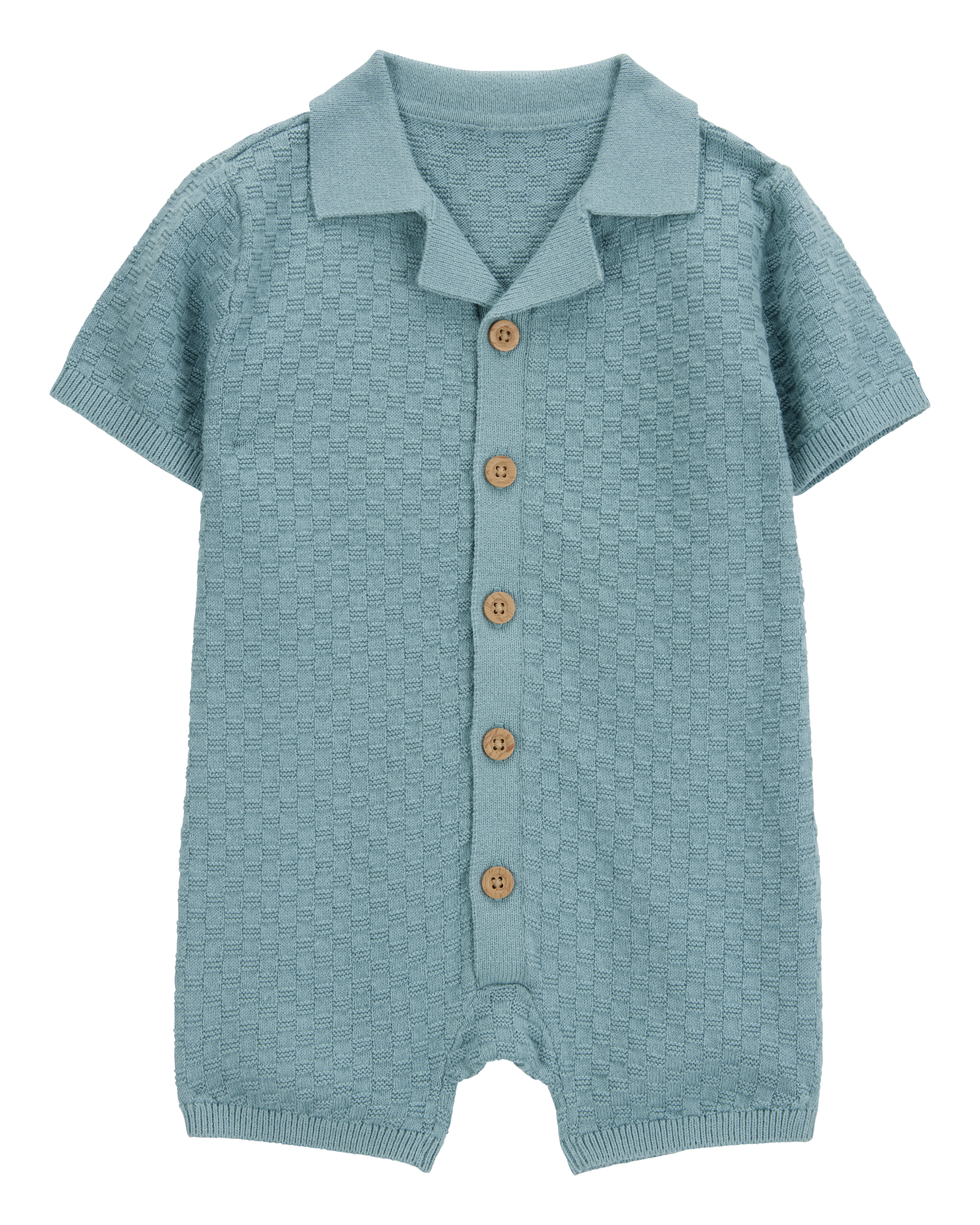 Baby Button-Front Sweater Romper, image 1 of 3 slides