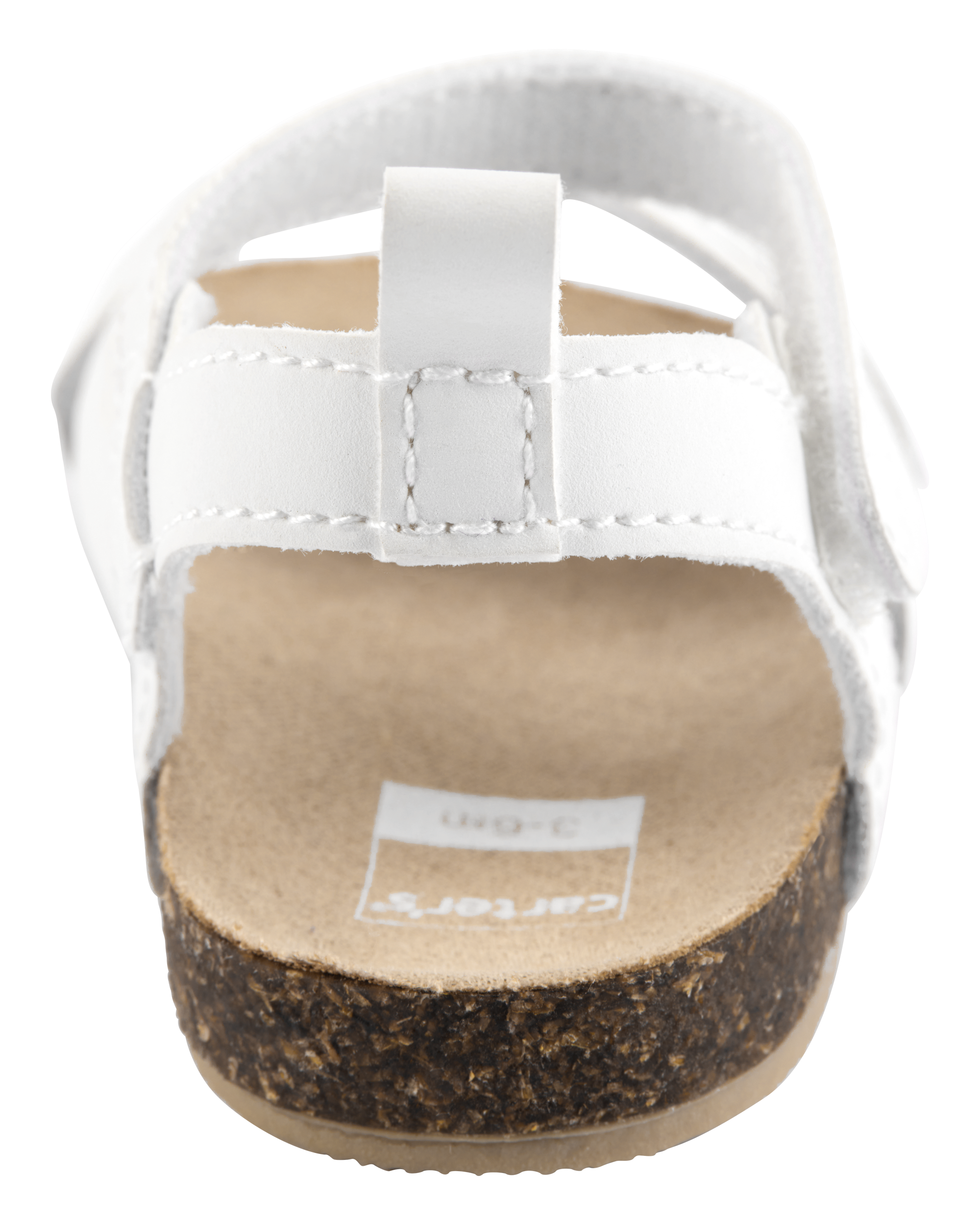 Baby Butterfly Faux Cork Sandals - White, image 3 of 7 slides