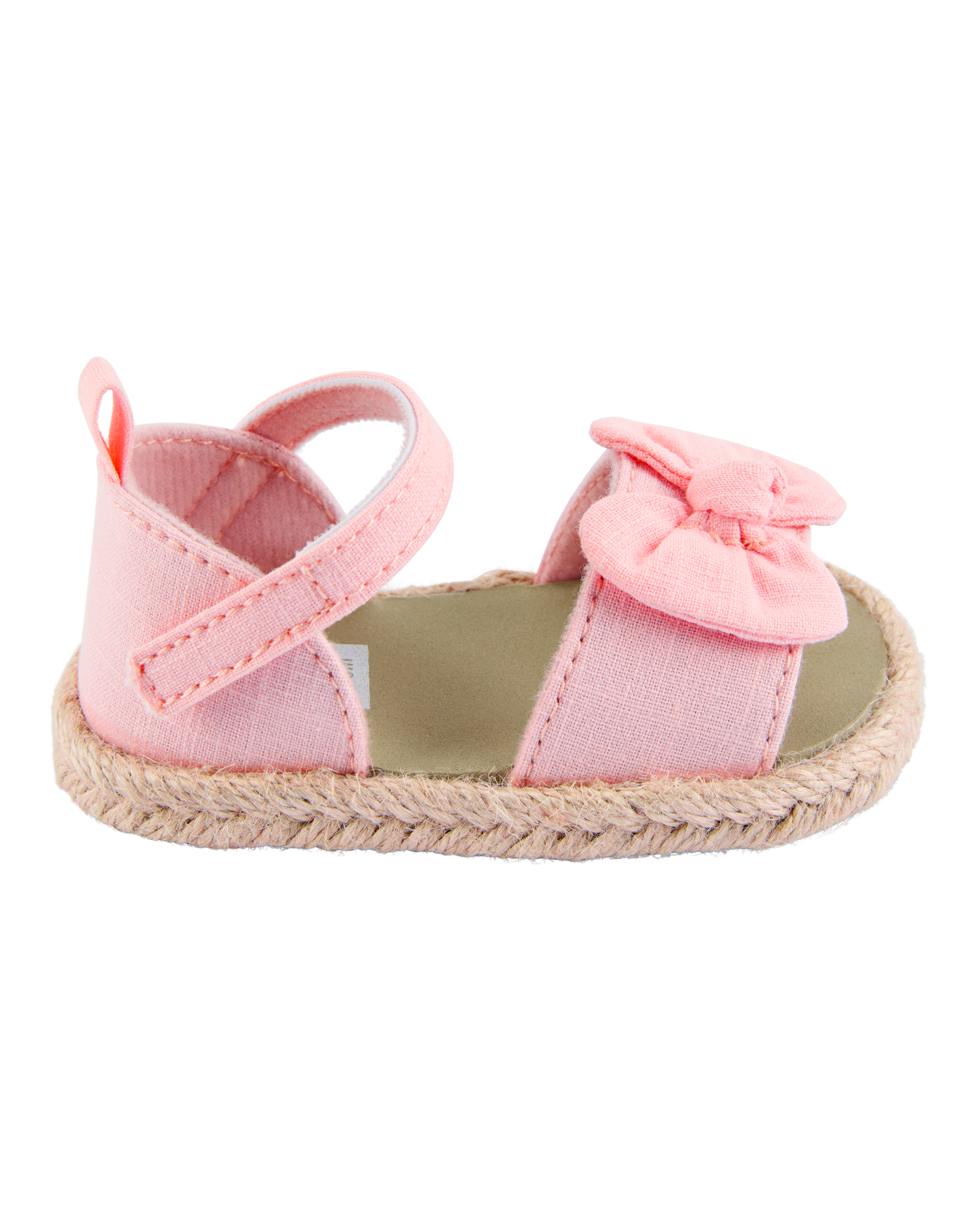 Baby Bow Espadrille Sandals - Pink, image 2 of 7 slides