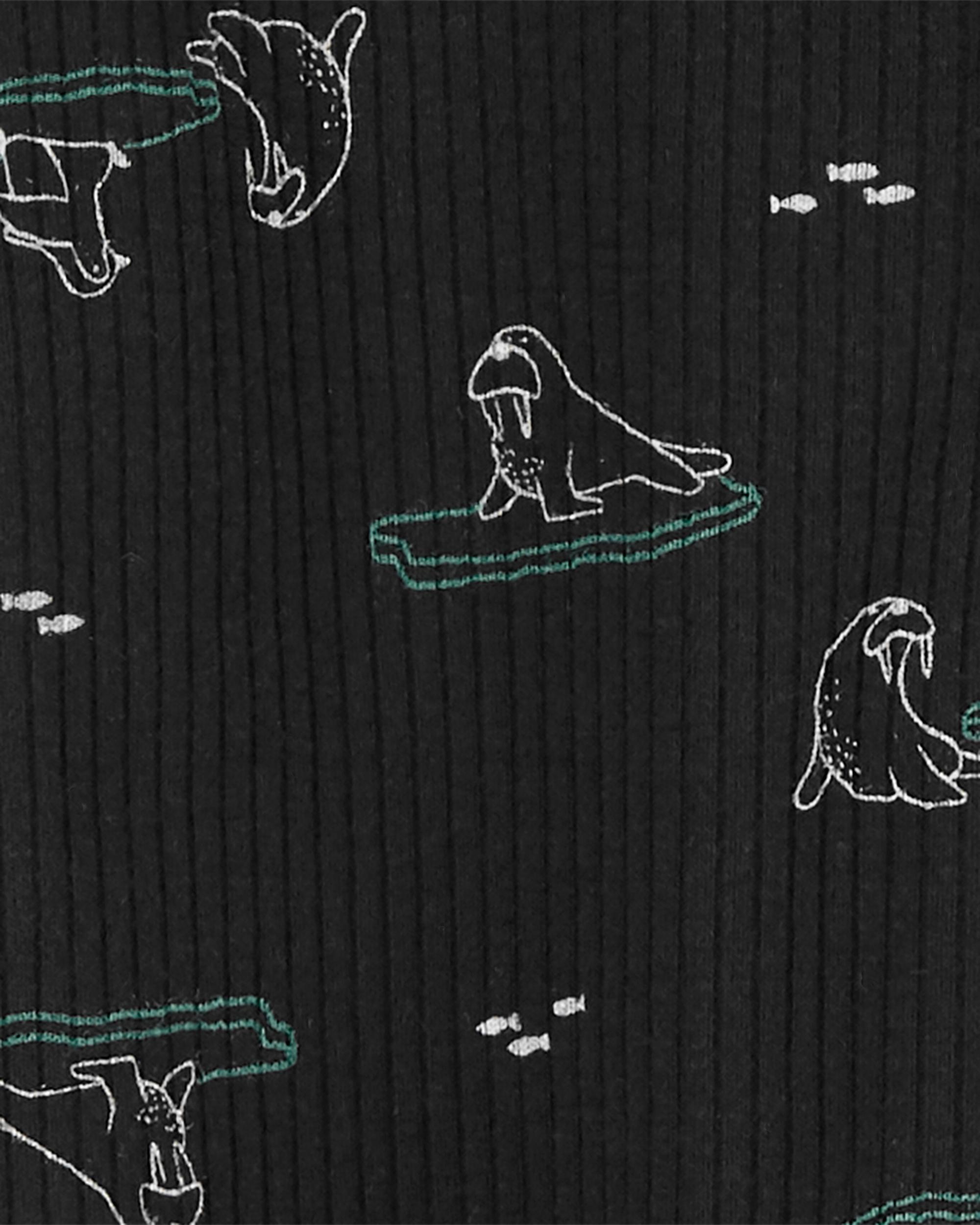 Baby Animal Print 2-Way Zip Sleep & Play Pajamas