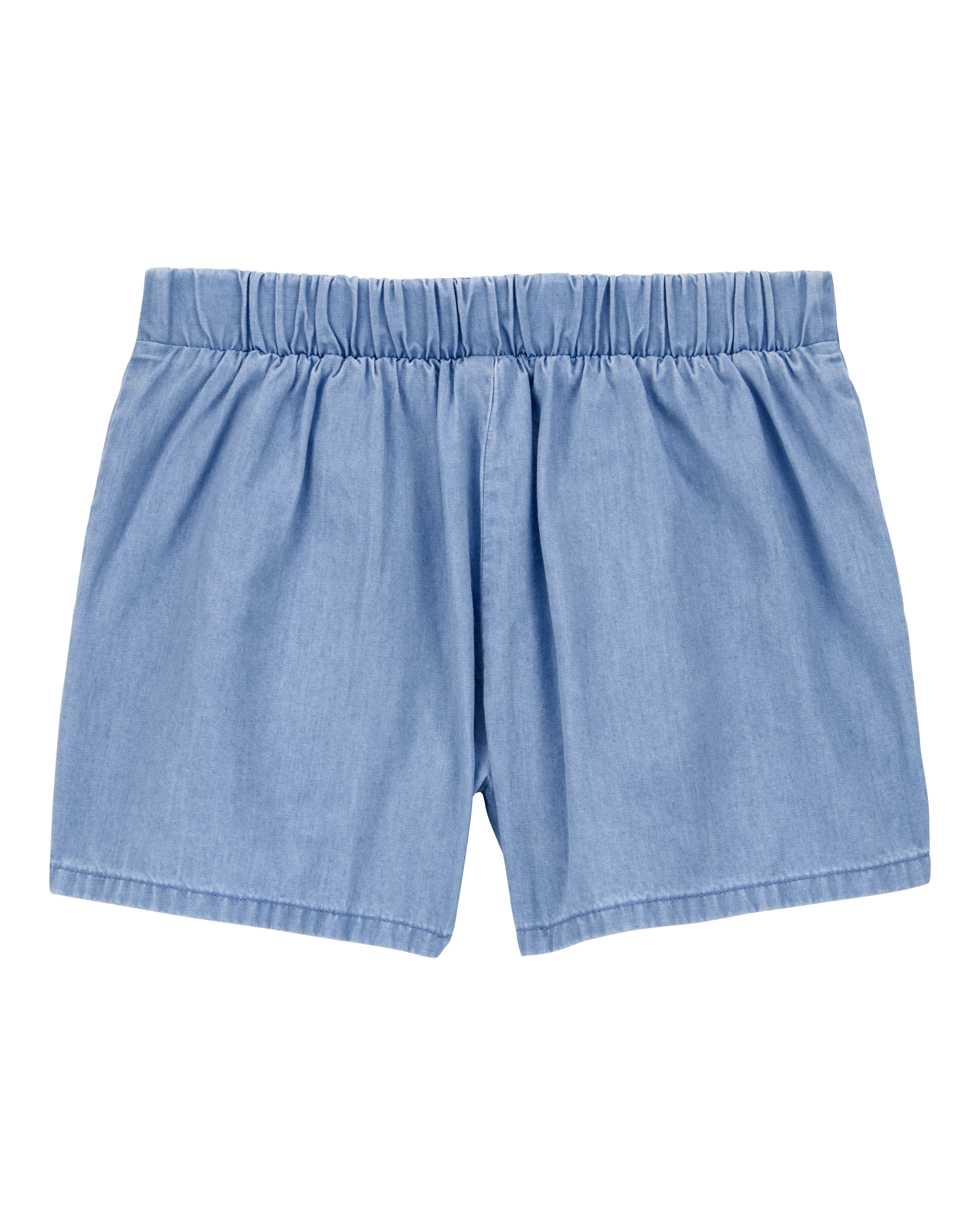 Kid Chambray Pull-On Shorts - Blue, image 2 of 4 slides