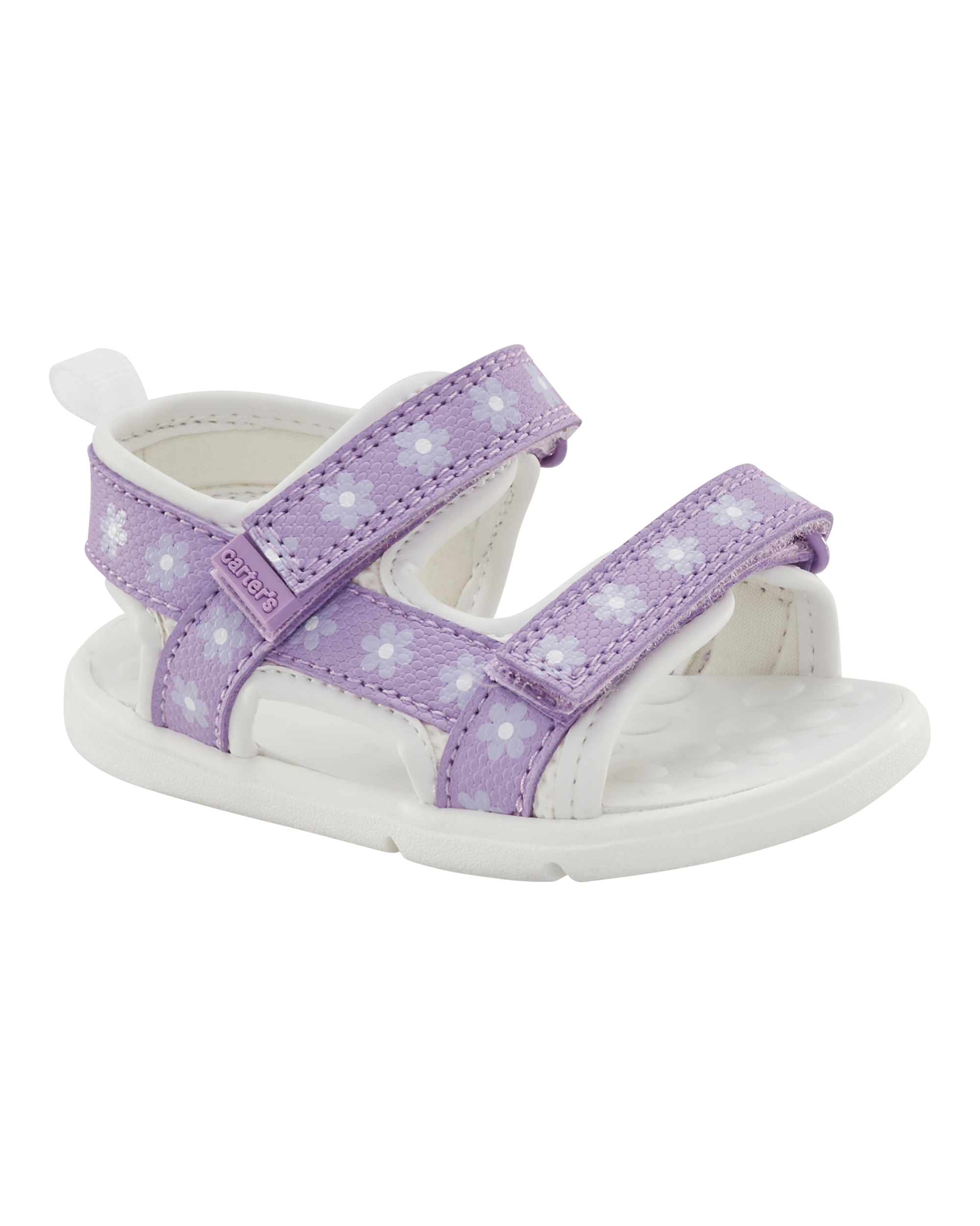 Baby Every Step® First Walker Floral Sandals - Purple/White, image 1 of 7 slides