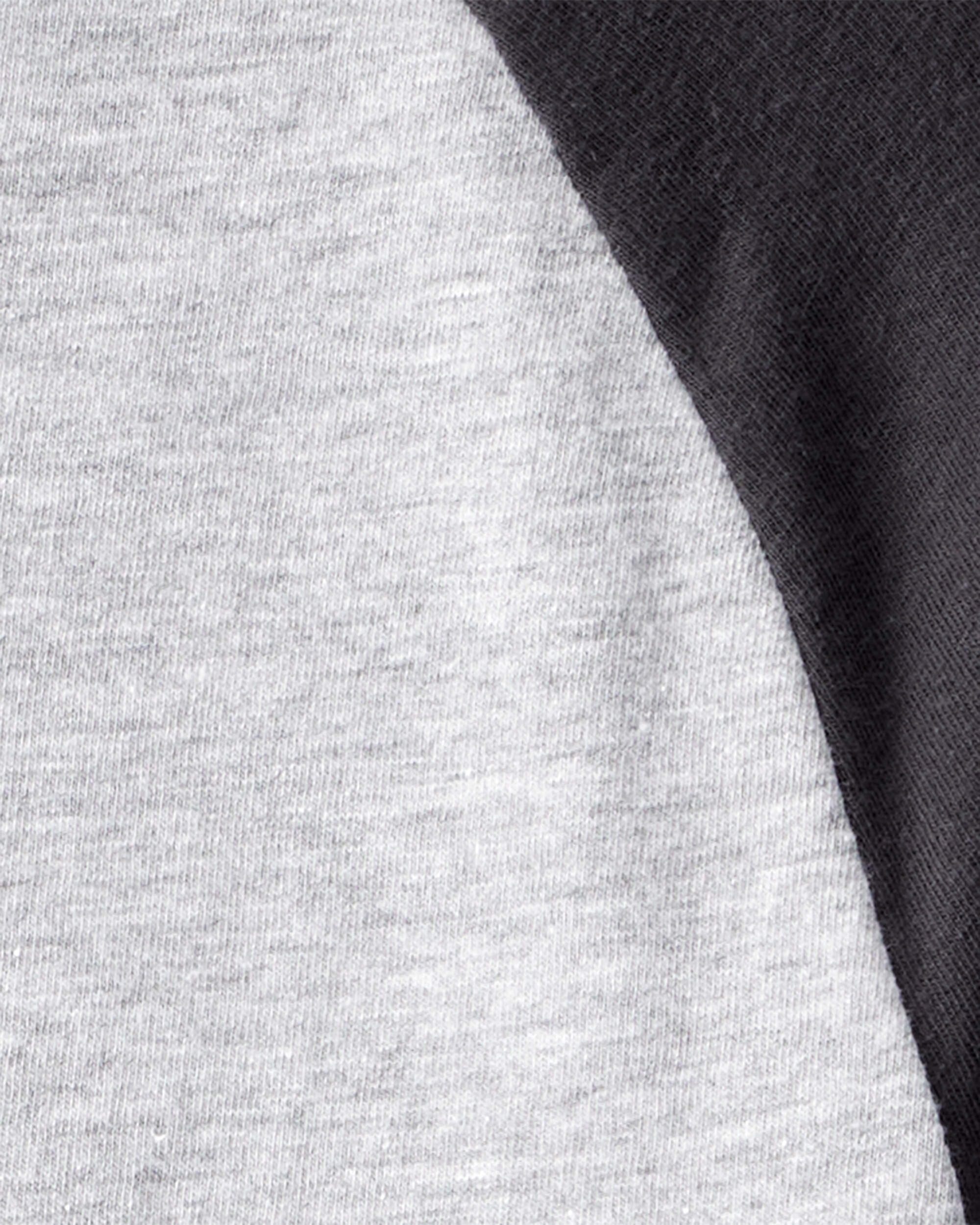 Boys Long-Sleeve Raglan Tee - Charcoal, image 2 of 3 slides
