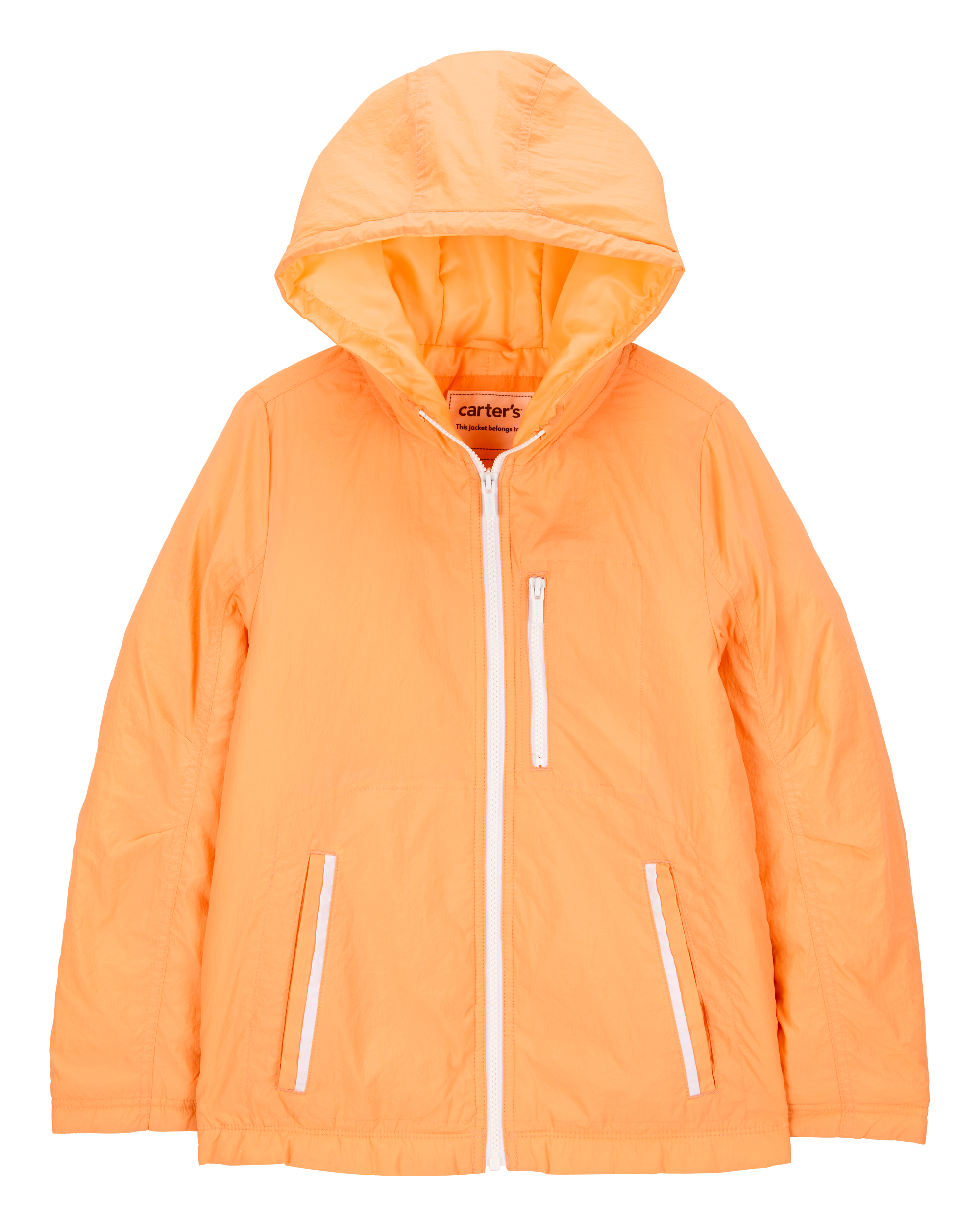 Girls Midweight Athletic Jacket - Orange, image 1 of 3 slides