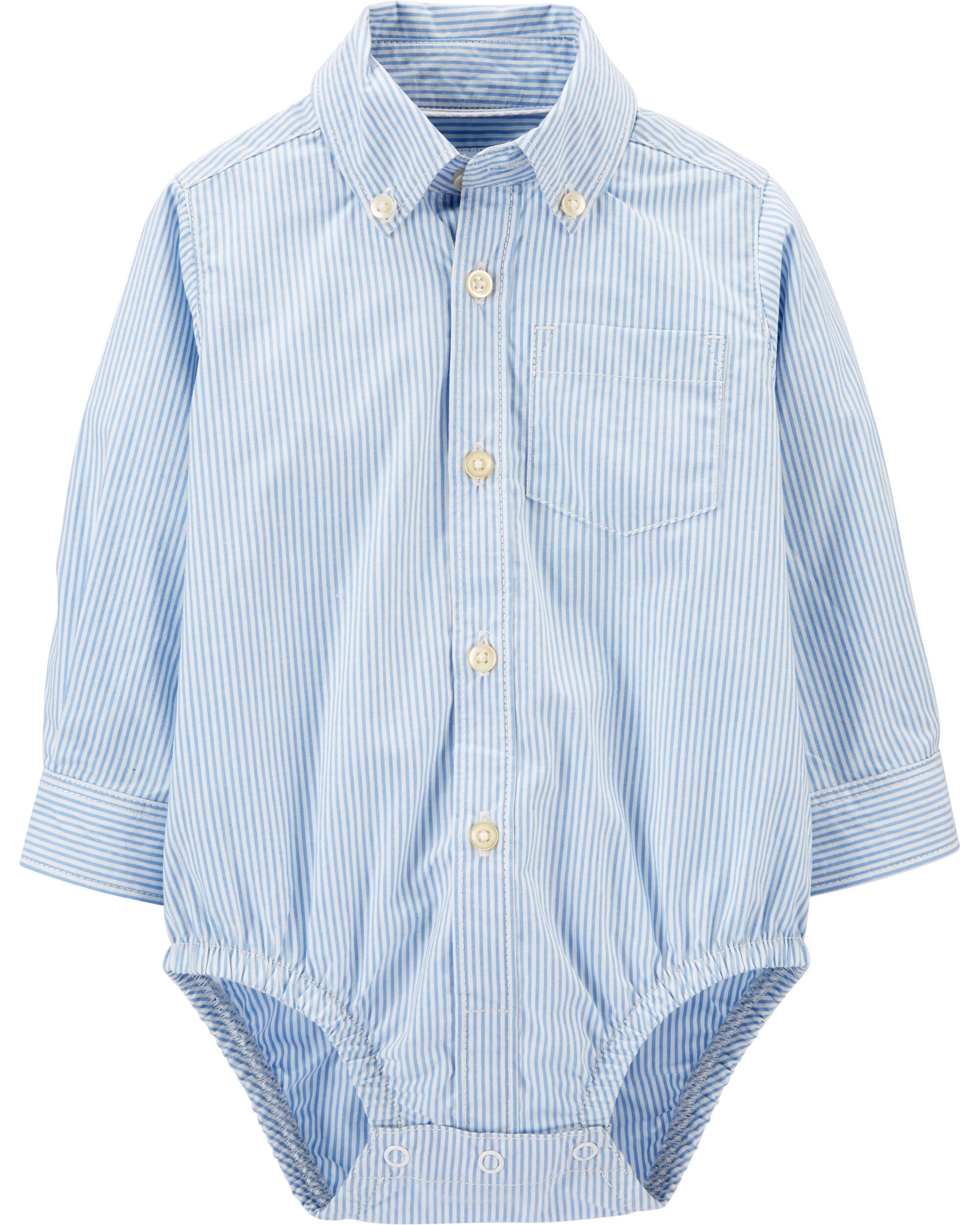 Baby Oxford Button-Front Bodysuit