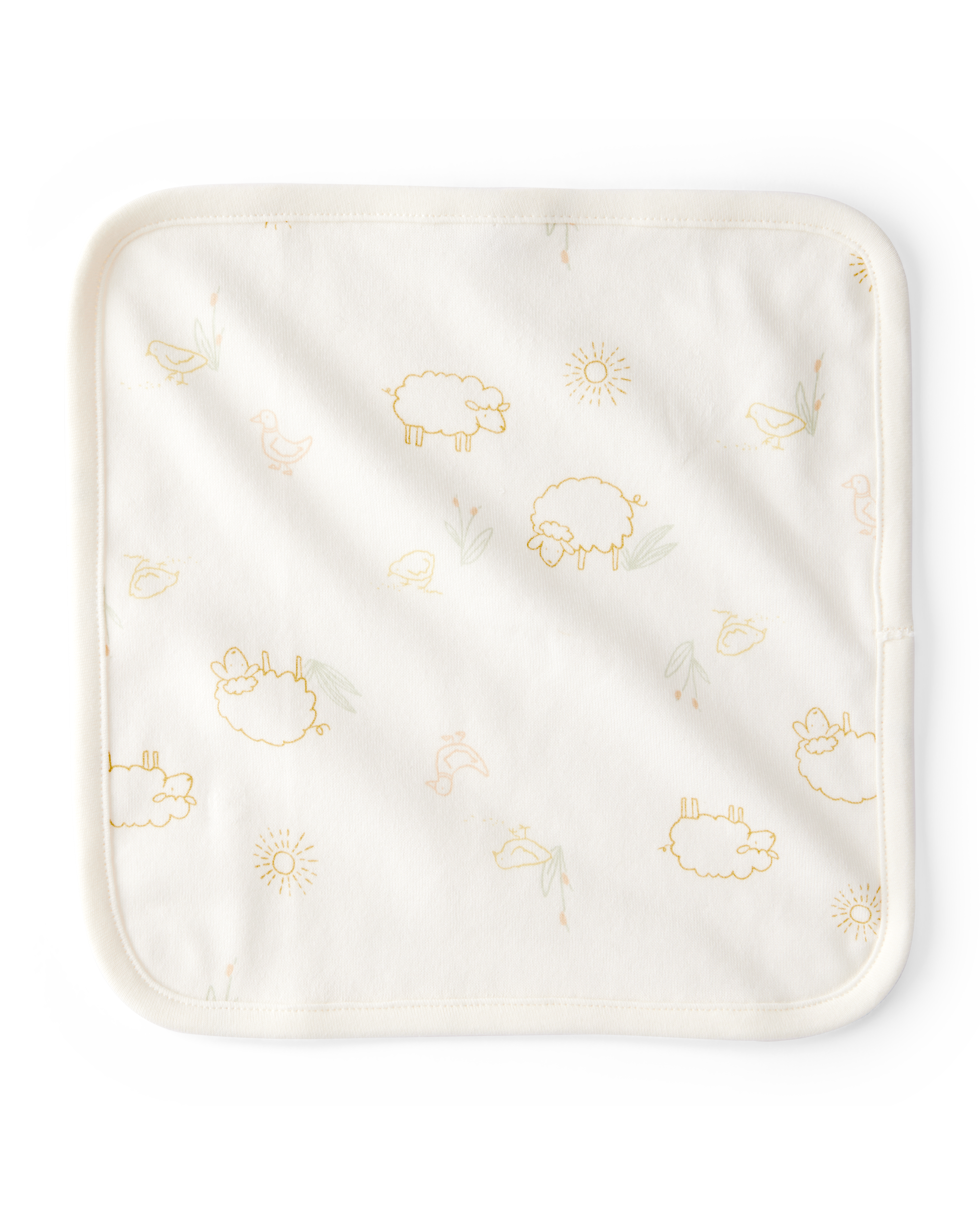 Baby 6-Pack Wash Cloths - Yellow, image 2 of 2 slides