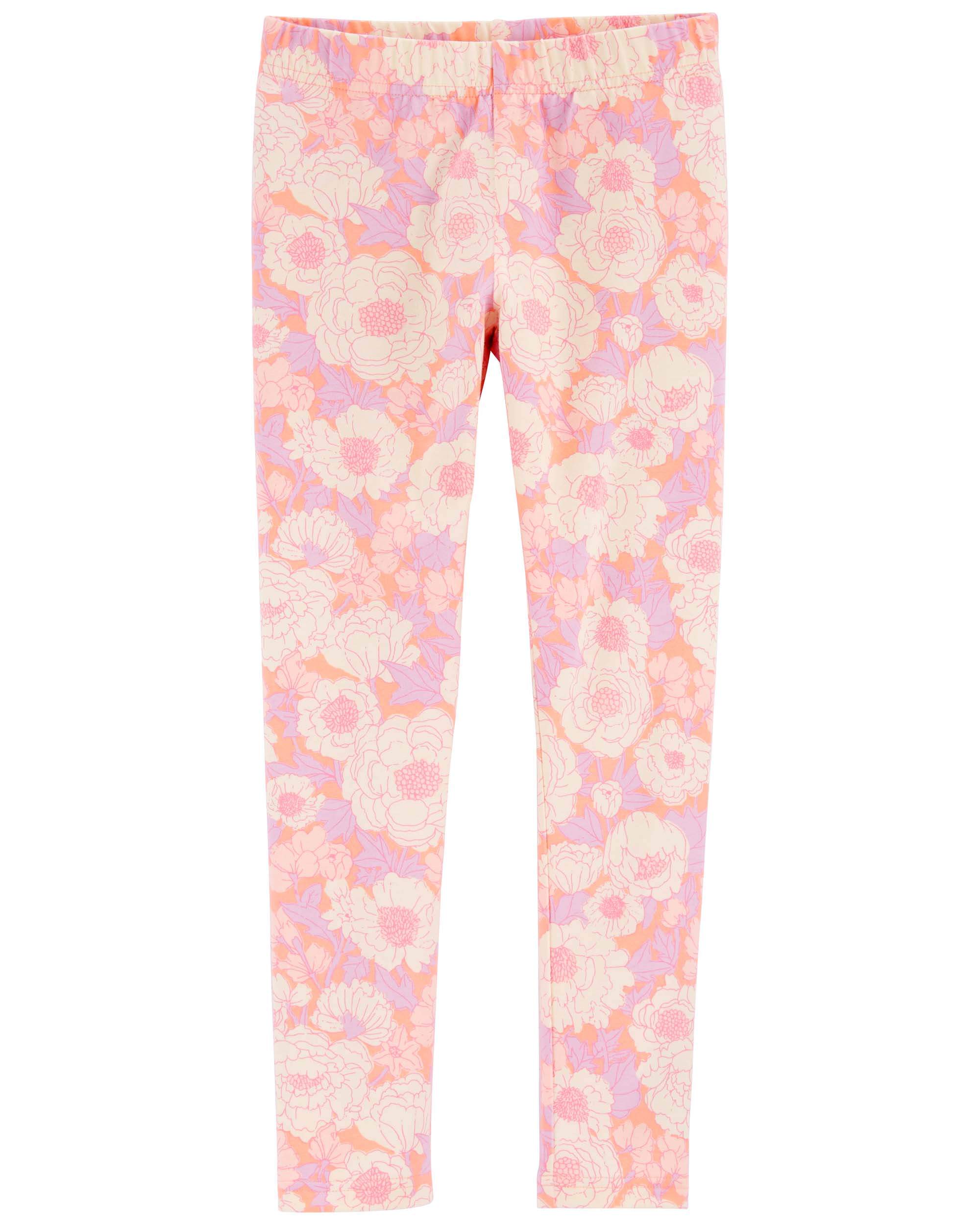 Buy Baby Girls' Juniors Floral Print Leggings with Elasticated